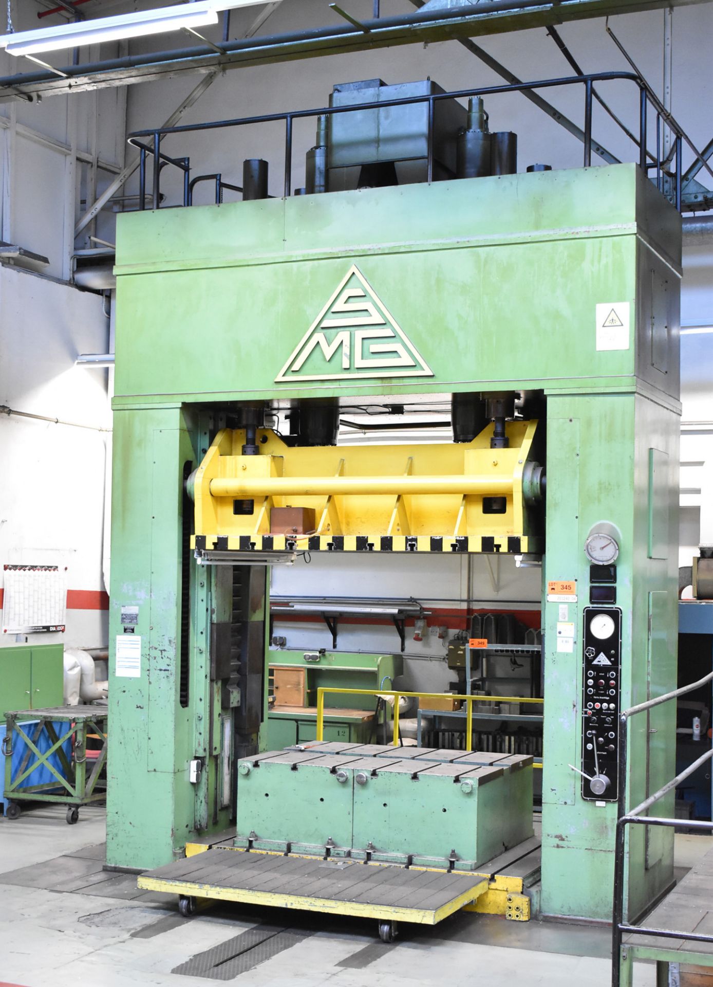 SMG HTP 100-2500/1500 100 TON CAPACITY STRAIGHT SIDE HYDRAULIC TRYOUT PRESS WITH CONVENTIONAL