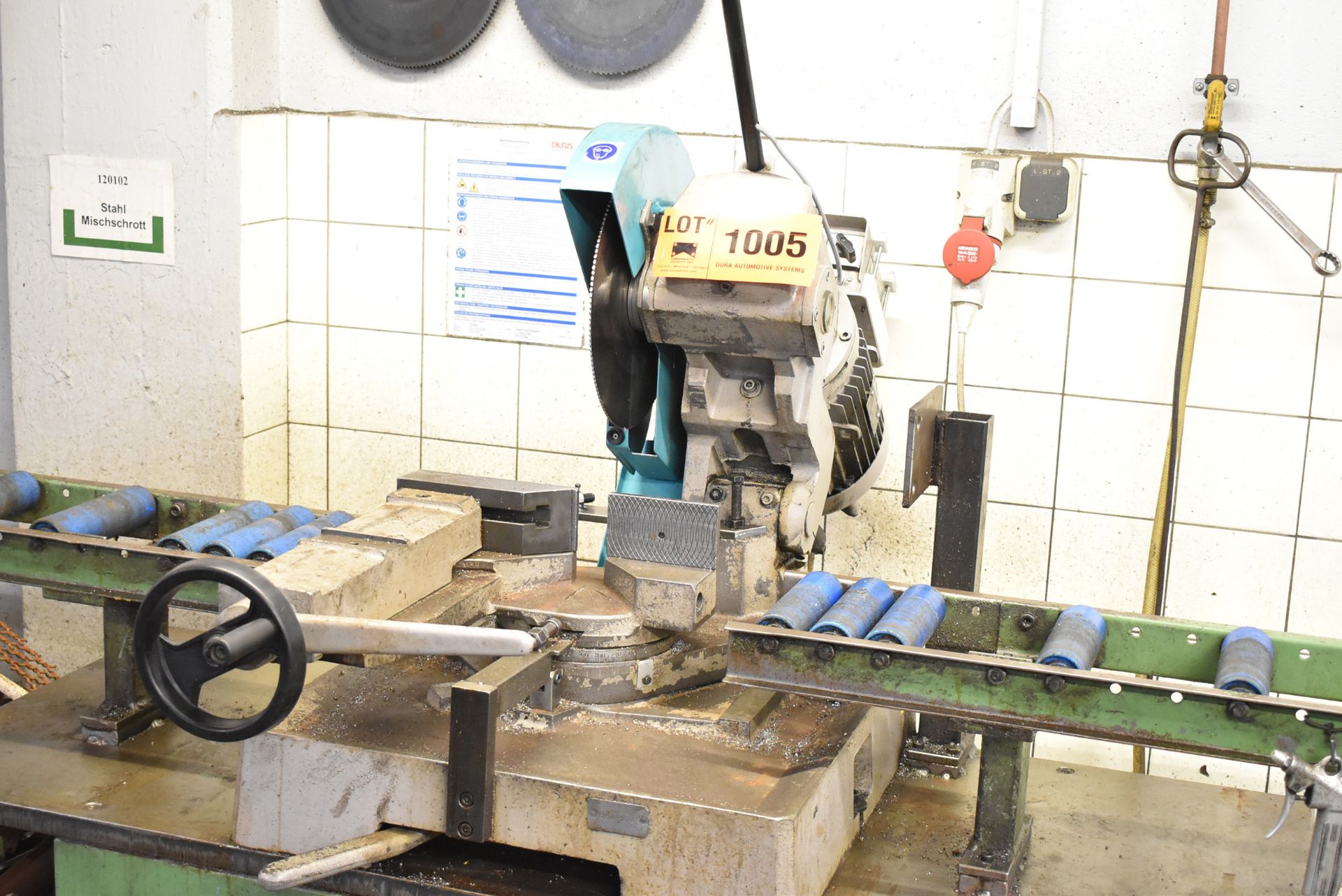 ELECTROADDA 315S COLD CUT SAW WITH 350 MM BLADE, +/- 45 DEG. MITRE, S/N 1235 (SEL) [Removal