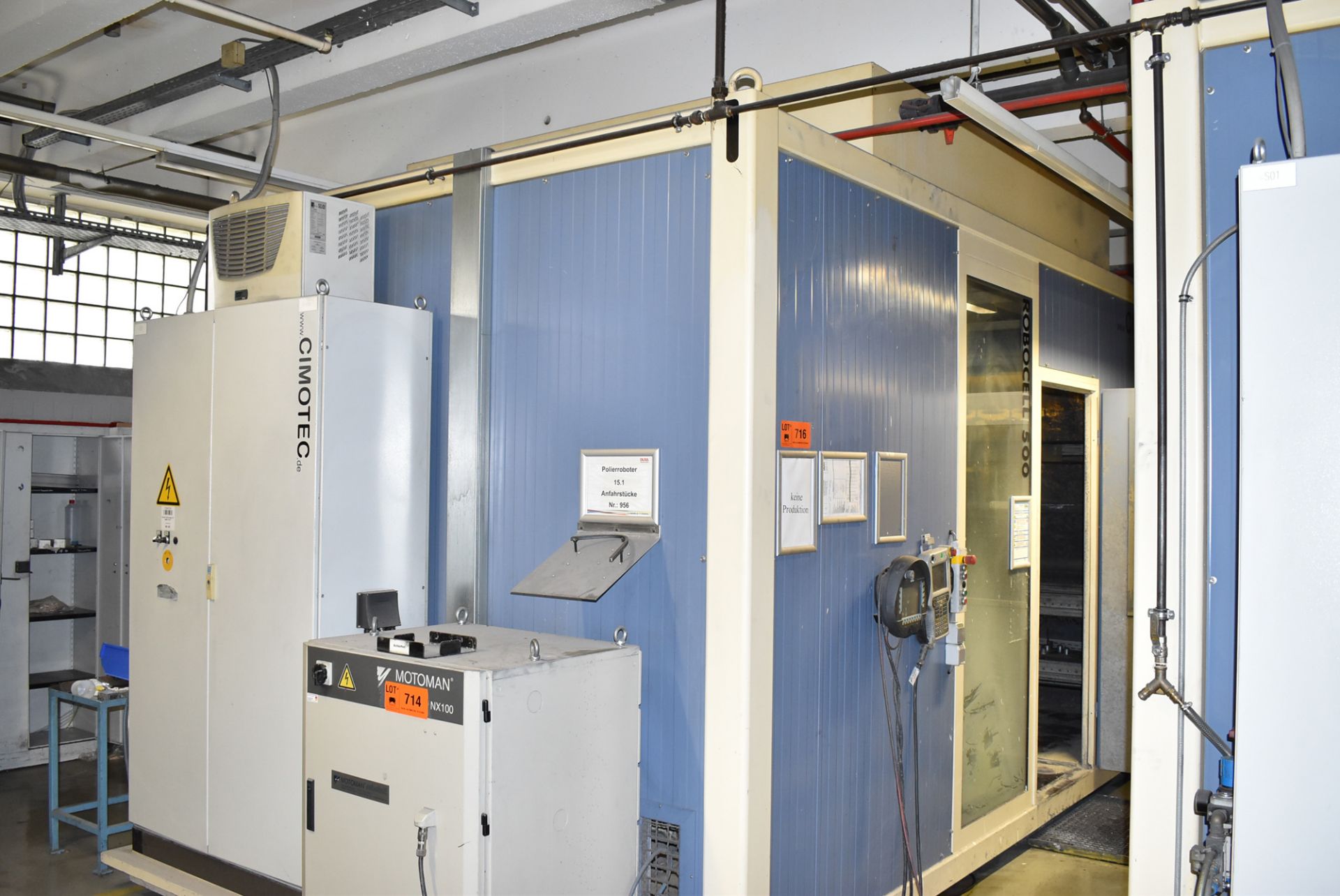 CIMOTEC (2009) ROBOCELL 500 SOUNDPROOF ENCLOSURE WITH SIEMENS SIMATIC MOBILE PANEL CONROL,