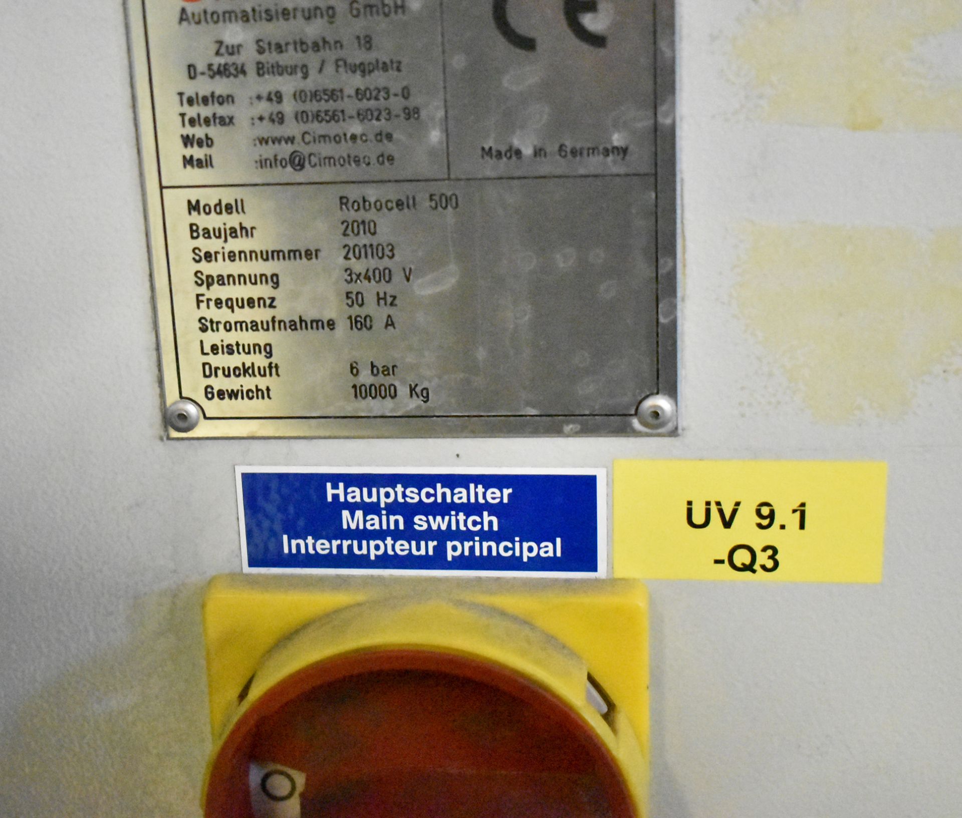 COMPLETE CIMOTEC (2010) ROBOCELL 500 ROBOTIC POLISHING CELL #16 CONSISTING OF LOTS 690 TO 692 (BAU - Image 6 of 11