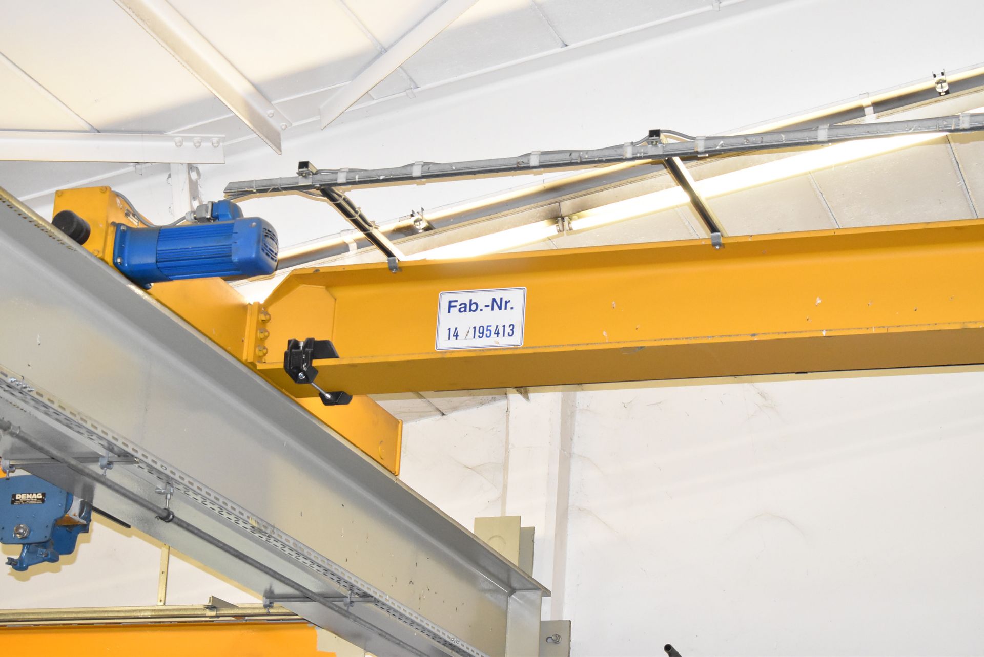 ABUS (2014) 5 TON CAP. SINGLE GIRDER TOP RUNNING OVERHEAD BRIDGE CRANE WITH 6M SPAN, 4M HEIGHT UNDER - Image 2 of 3