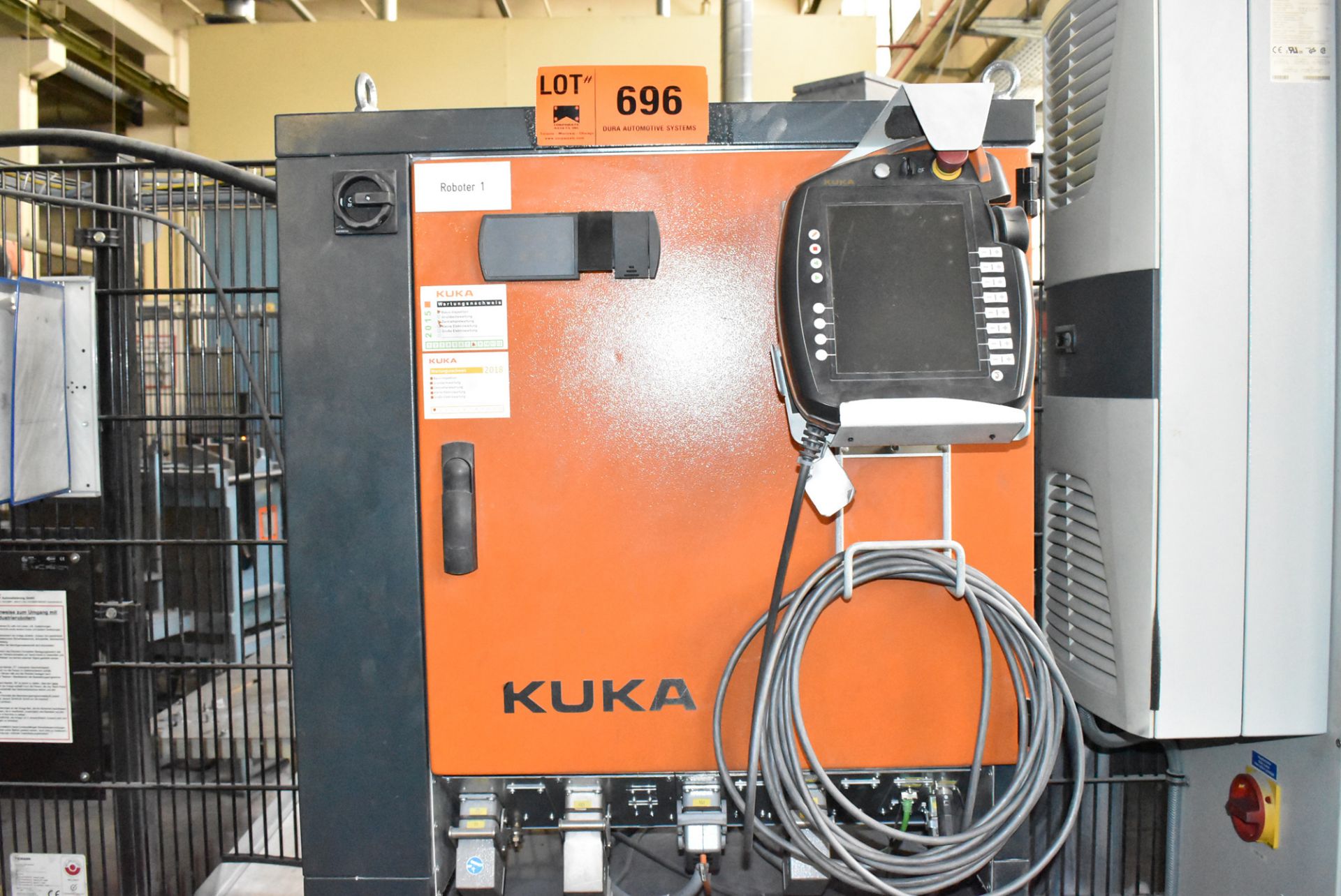 KUKA (2012) KR 30-3 6 AXIS ROBOT WITH KUKA KRC4 CONTROL & TEACH PENDANT, 50 KG LOAD CAP., S/N 696624