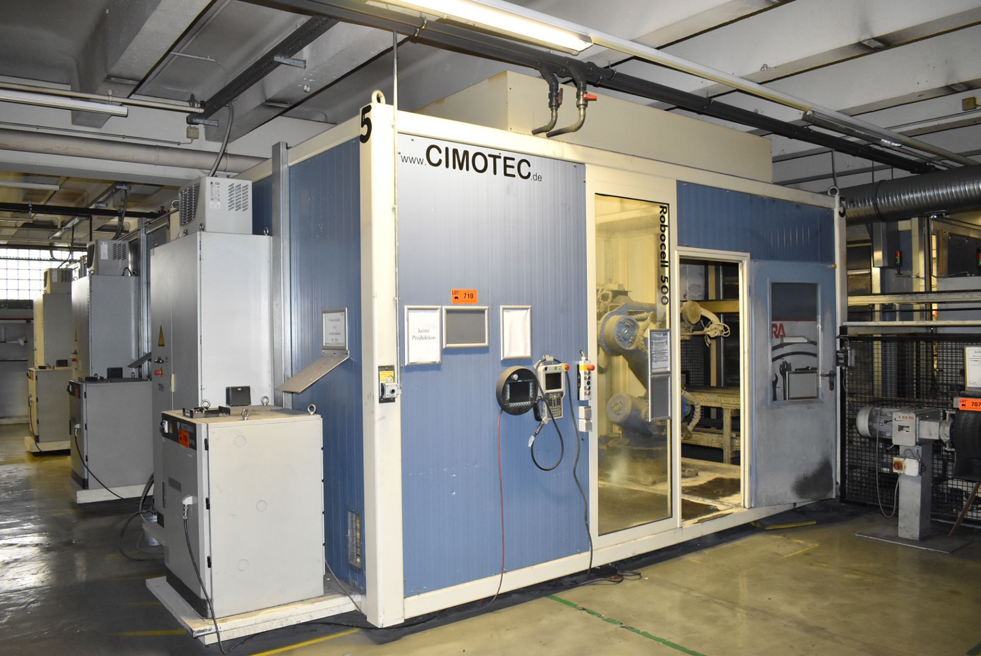 CIMOTEC (2009) ROBOCELL 500 SOUNDPROOF ENCLOSURE WITH SIEMENS SIMATIC MOBILE PANEL CONROL,