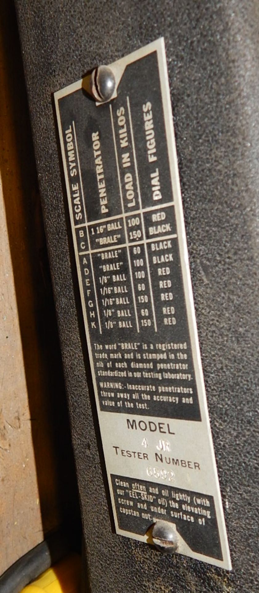 LOT/ (2) WILSON HARDNESS TESTERS (CMD) - Image 3 of 4