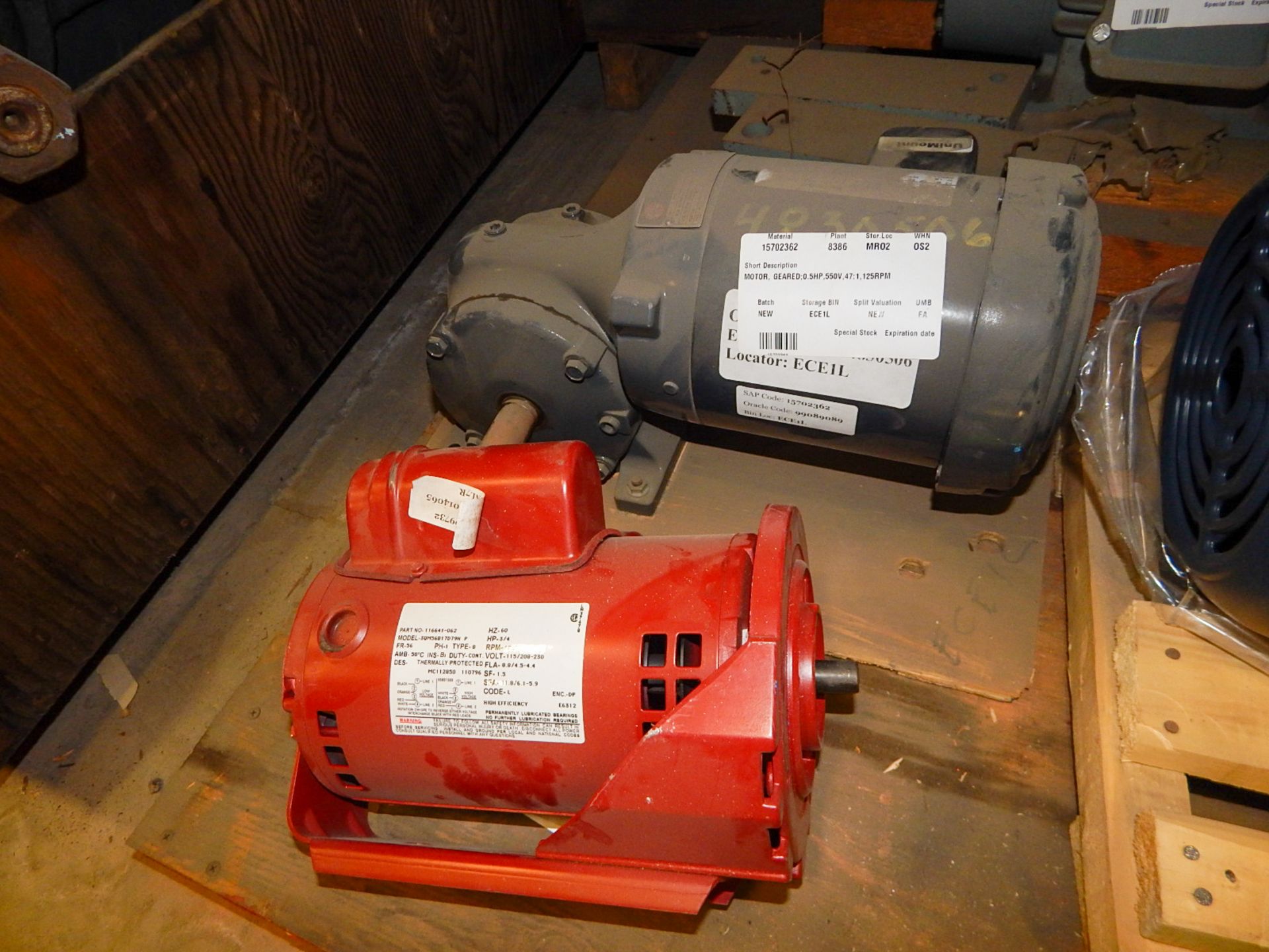 LOT/ ELECTRIC MOTORS (2) 7.5 HP, (1) .75HP, (1) .5 HP (CMD) - Image 4 of 4