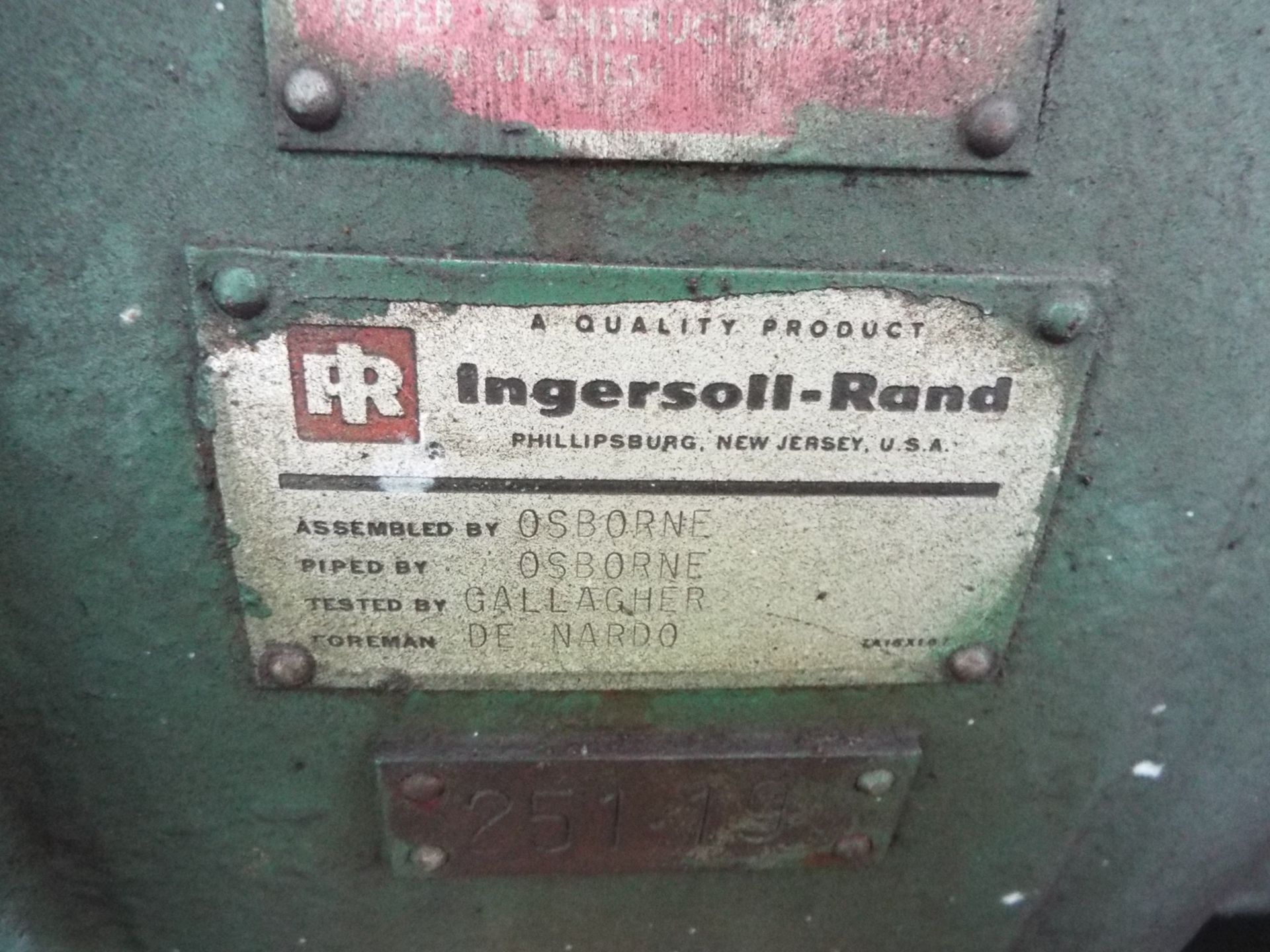 INGERSOLL-RAND 155L38 AXI COMPRESSOR WITH 11.650 CFM, 1770 RPM, 5217 PSI, S/N: 115L20411 - Image 5 of 5