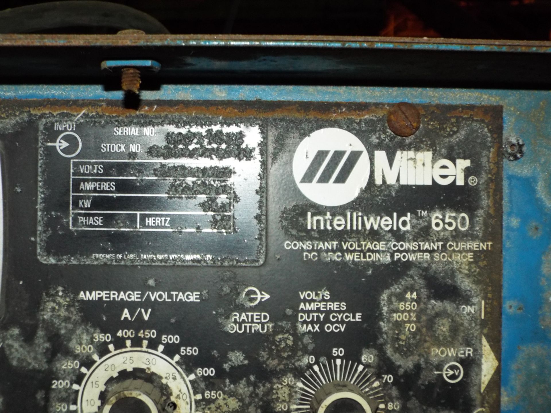 MILLER INTELLIWELD 650 WELDING POWER SOURCE WITH CABLES, S/N: N/A - Image 3 of 3