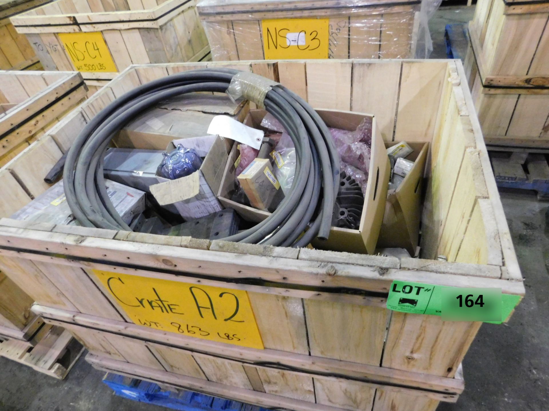 LOT/ CONTENTS OF CRATE INCLUDING BUT NOT LIMITED TO ELECTRICAL SUPPLIES INCLUDING RELAYS, FUSES,