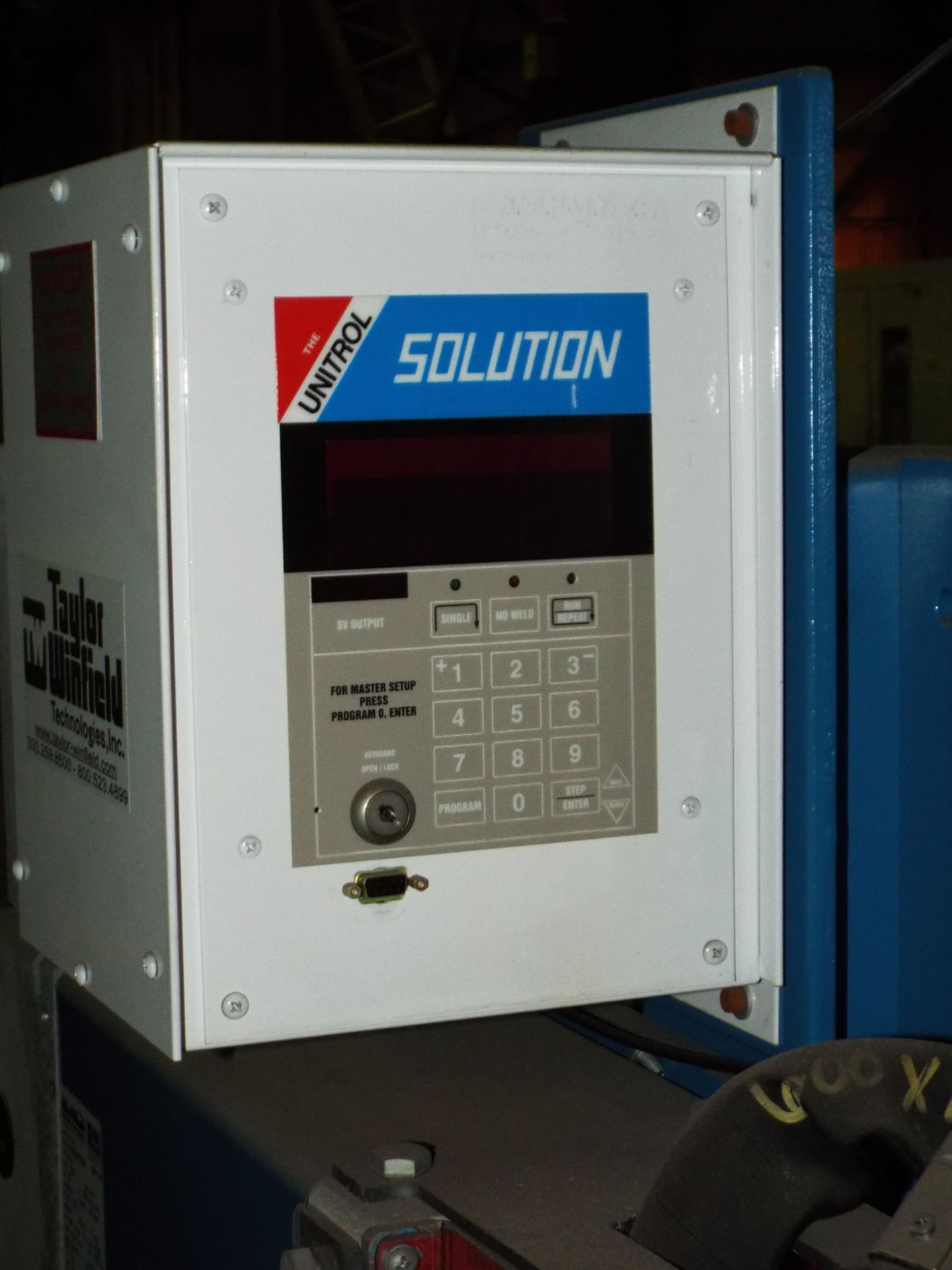 TAYLOR WINFIELD NV-1 SPOT WELDERS WITH UNITROL SOLUTION DIGITAL CONTROL, 20 KVA, 575V, 8" THROAT, 6" - Image 3 of 5