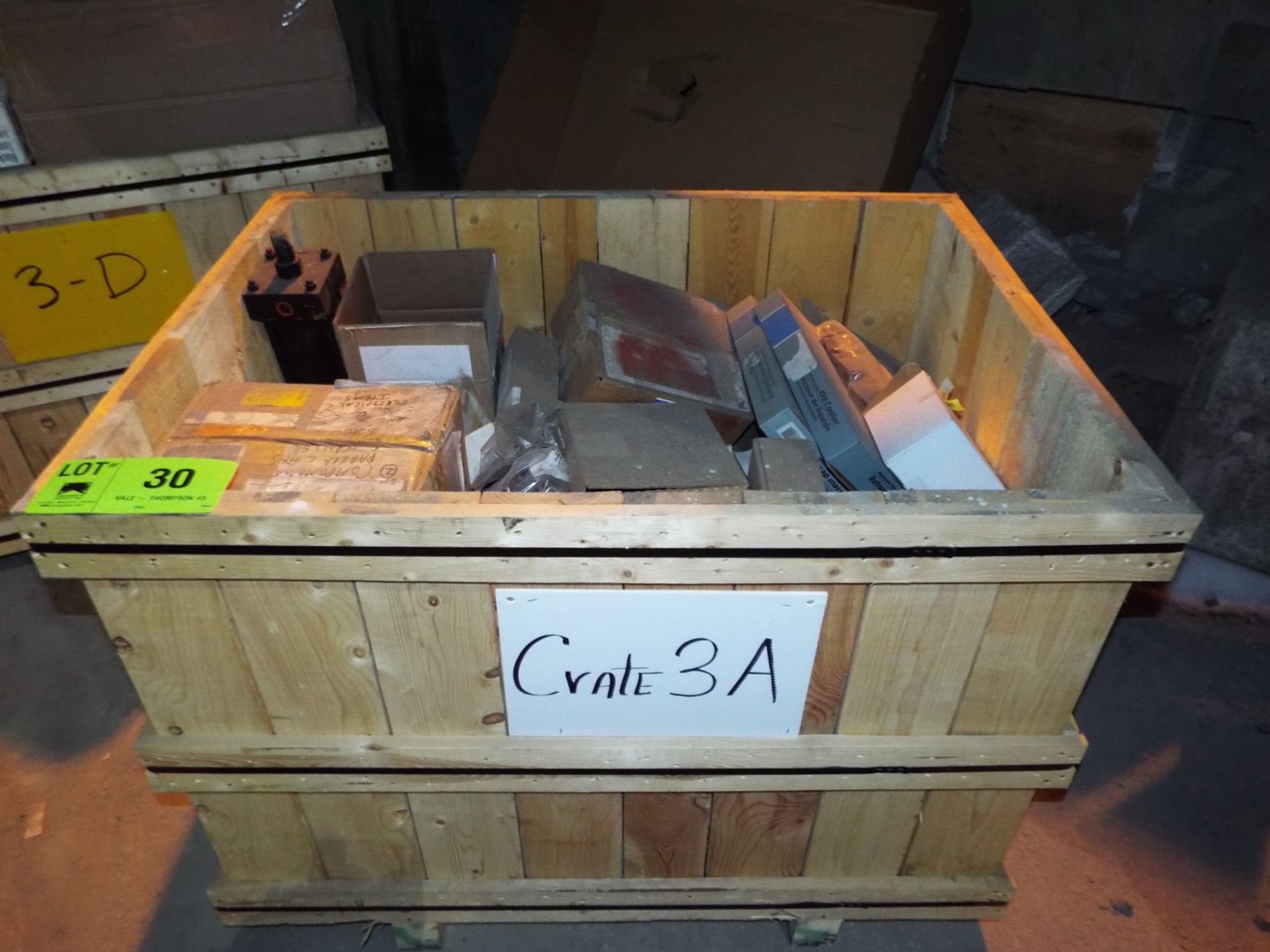 LOT/ CONTENTS OF CRATE INCLUDING BUT NOT LIMITED TO (60) SHEAR PINS, (2) OIL COOLER ASSEMBLIES