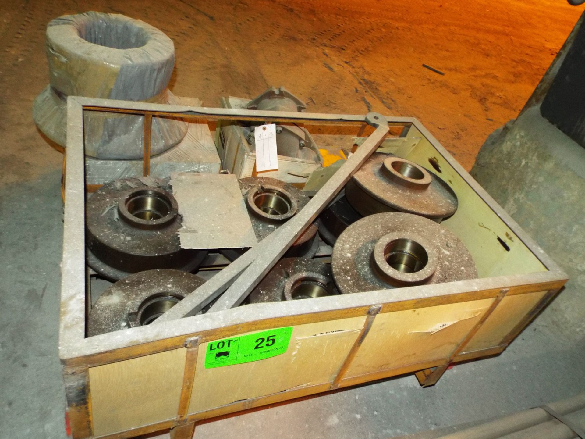 LOT/ CONTENTS OF SKID INCLUDING BUT NOT LIMITED TO (8) REFINERY BUGGY WHEELS WITH 14" O.D., 6"