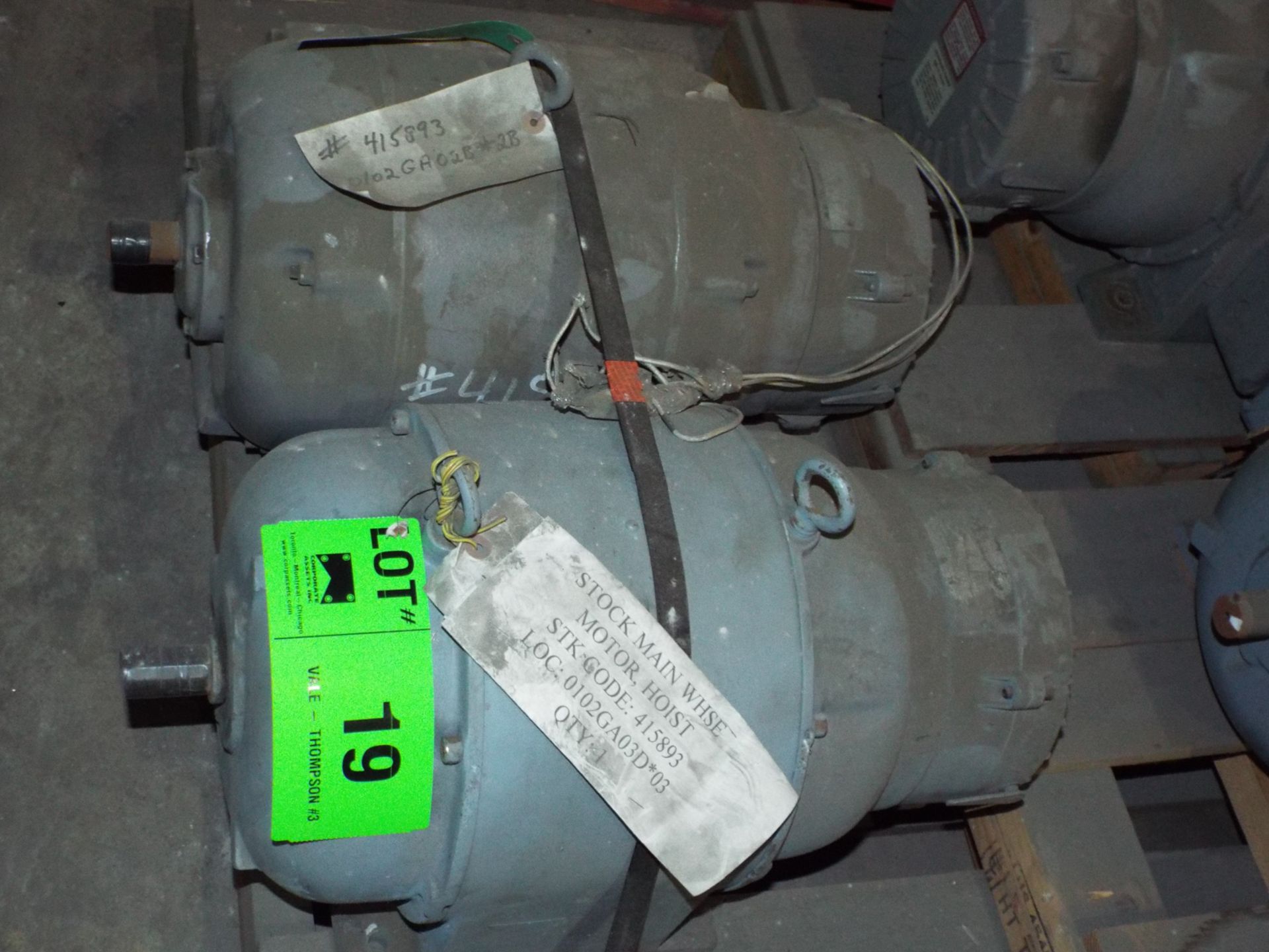 LOT/ (4) REULAND HOIST MOTORS 7.5HP/1800RPM/575V/3PH/60HZ/254U WITH MAGNETIC BRAKE (PLT 6L) - Image 5 of 5