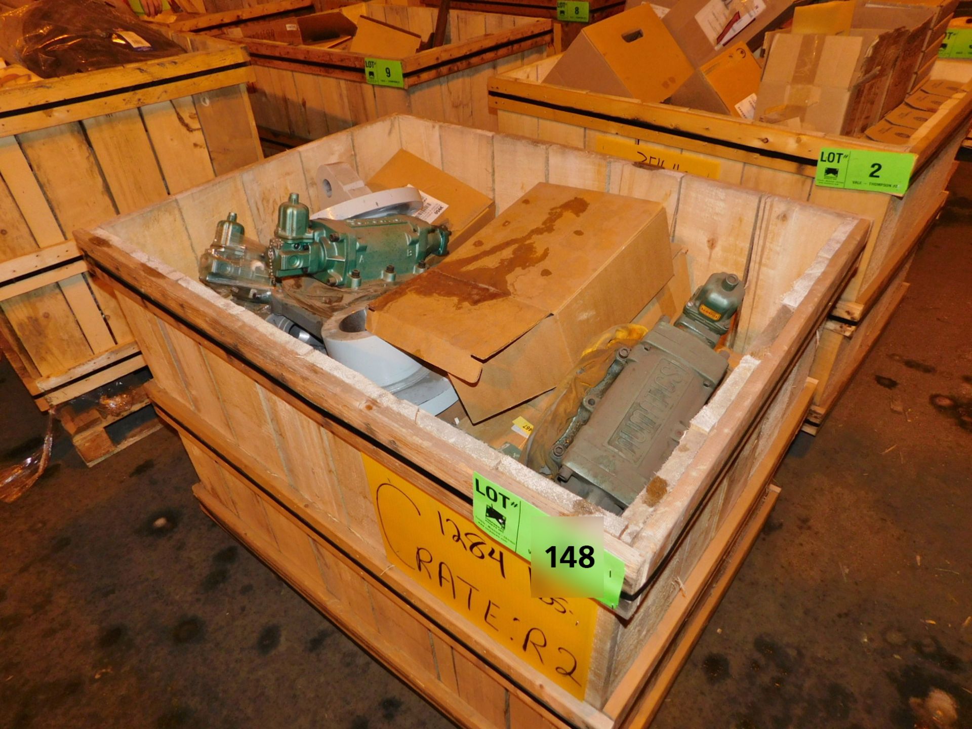 LOT/ CONTENTS OF CRATE INCLUDING BUT NOT LIMITED TO ELECTRICAL SOLENOIDS, SWITCHES, CONTACTORS,