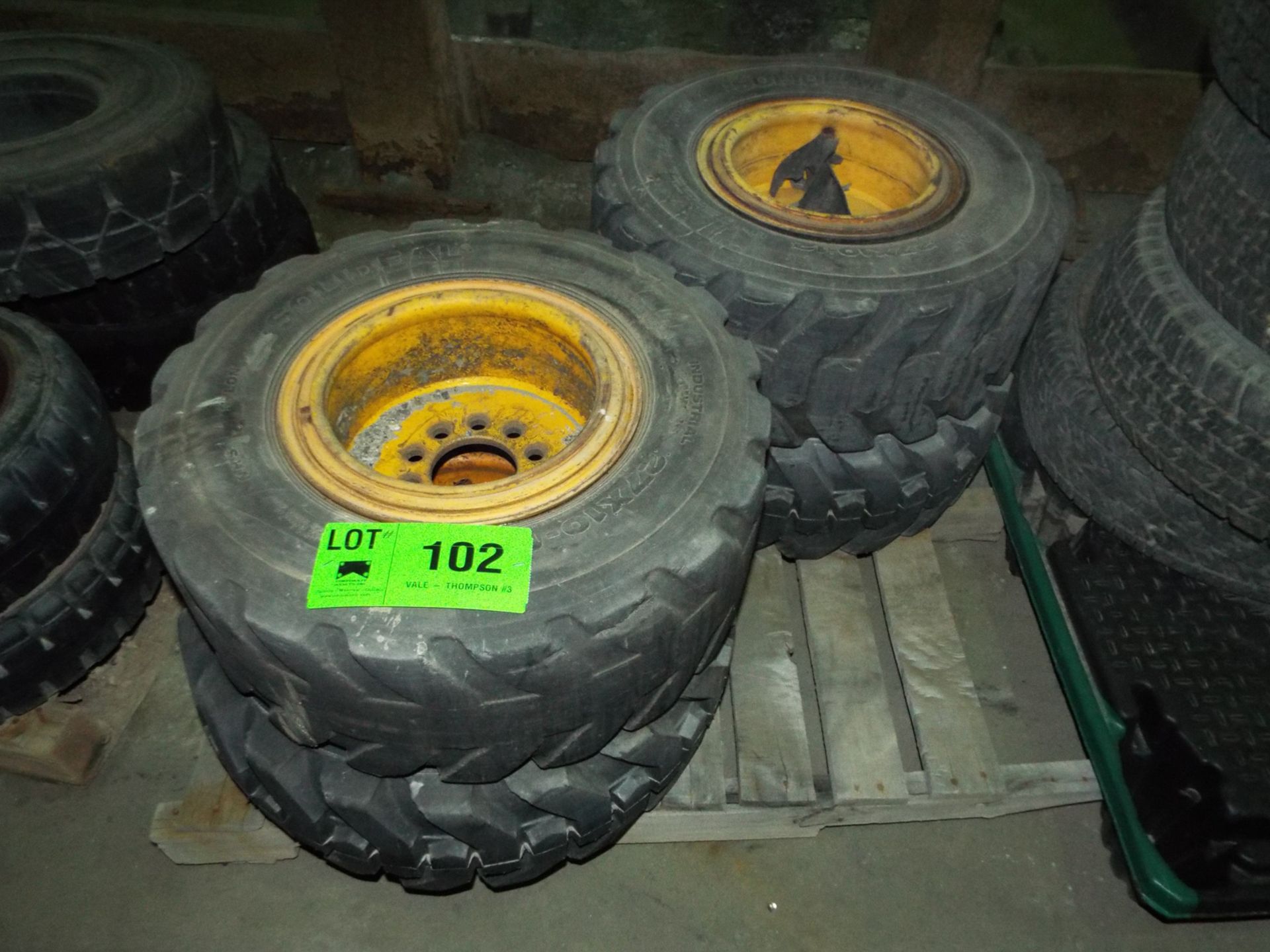 LOT/ SET OF (4) 27X10-12 TIRES WITH RIMS