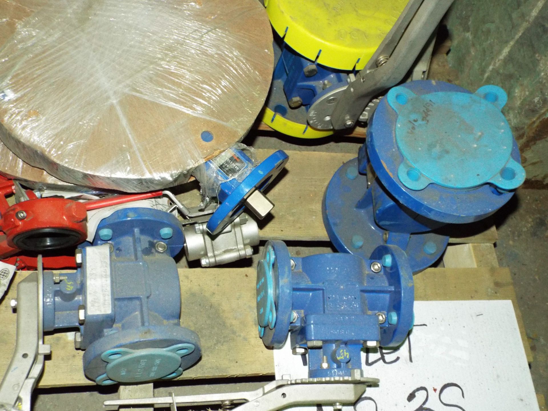 LOT/ CONTENTS OF SKID - BUTTERFLY VALVES, OXYGEN VALVES ASSORTED SIZES (NS-3S) - Image 3 of 4