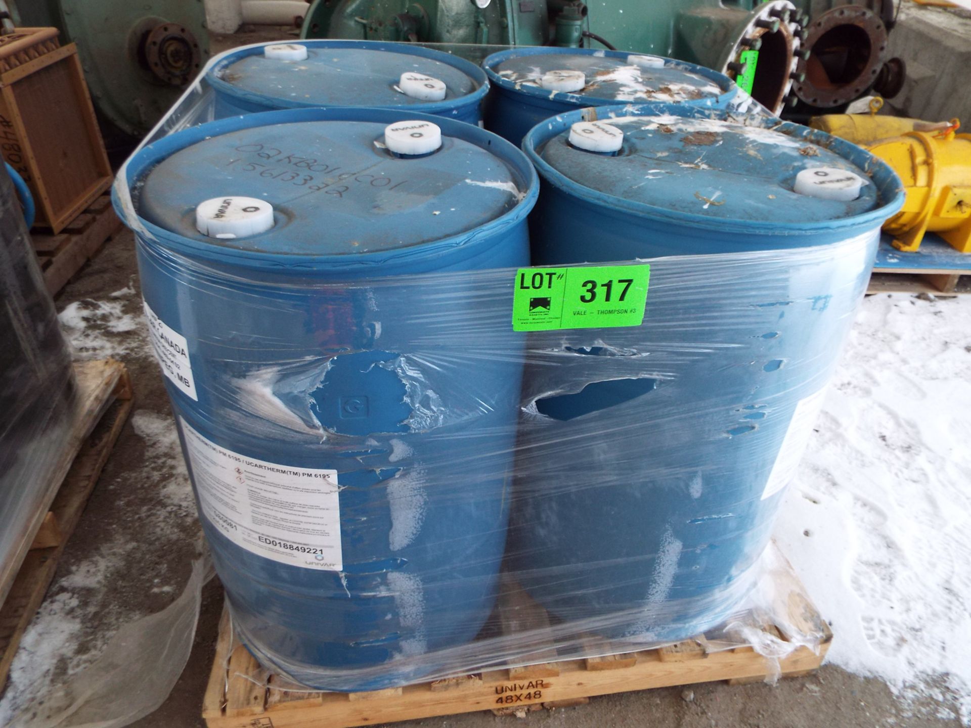 (4) 55 GAL. DRUMS UCARTHERM PM 6195 GLYCOL