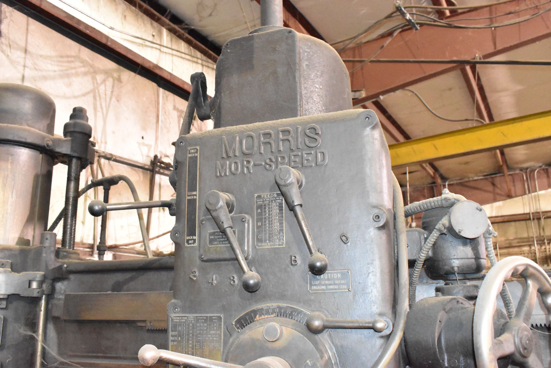 MORISS MOR-SPEED 6' RADIAL ARM DRILL, S/N N/A (CI) - Image 2 of 4