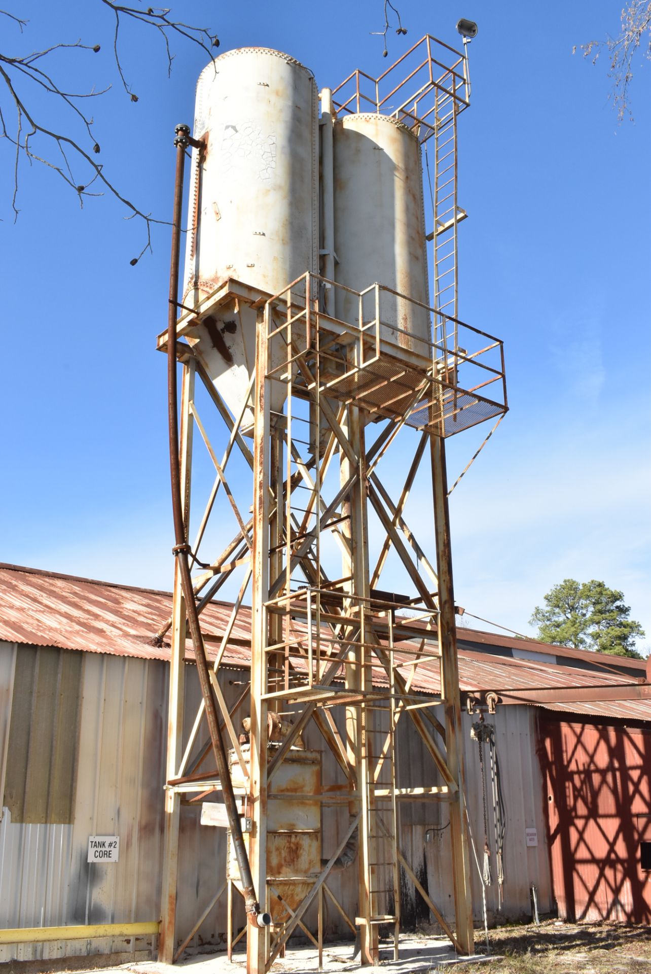 LOT/ (2) BIN PAD TYPE OUTDOOR SAND STORAGE SILO WITH BOTTOM DISCHARGE, S/N N/A (CI) - Image 3 of 3