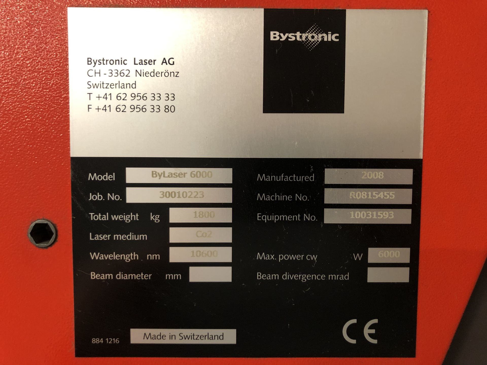 BYSTRONIC (2008) BYSTAR 3015, 6000 WATT CO2 CNC LASER - Image 11 of 12