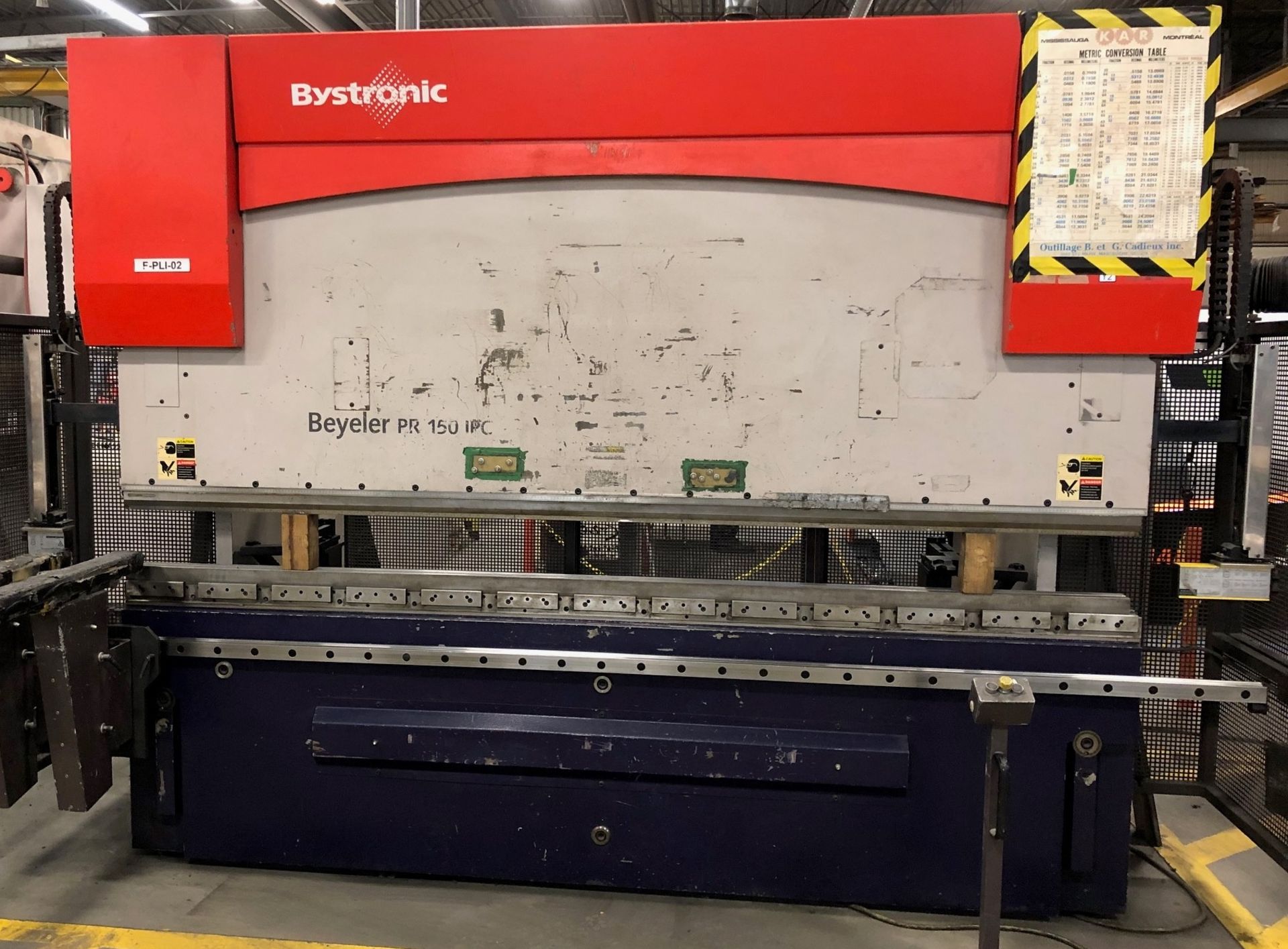 BYSTRONIC (2006) BEYELER PR 150 IPC PR150X3100 8 AXIS CNC PRESS BRAKE