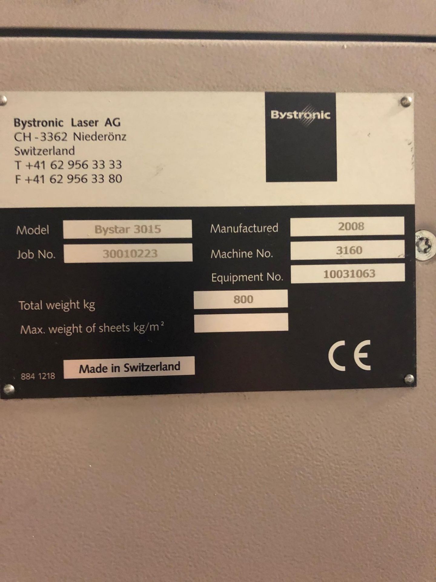 BYSTRONIC (2008) BYSTAR 3015, 6000 WATT CO2 CNC LASER - Image 10 of 12