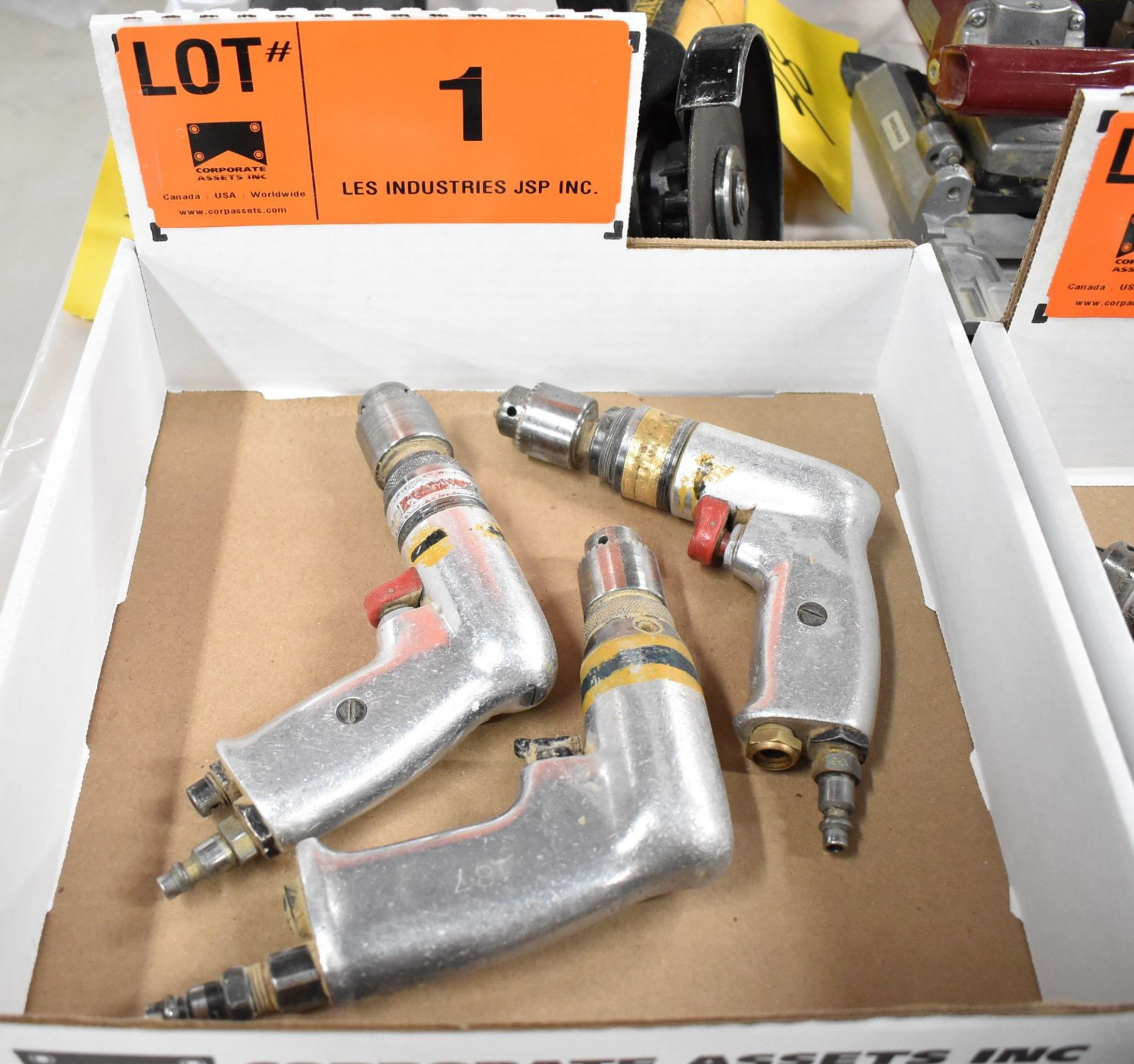 LOT/ (3) PNEUMATIC DRILLS