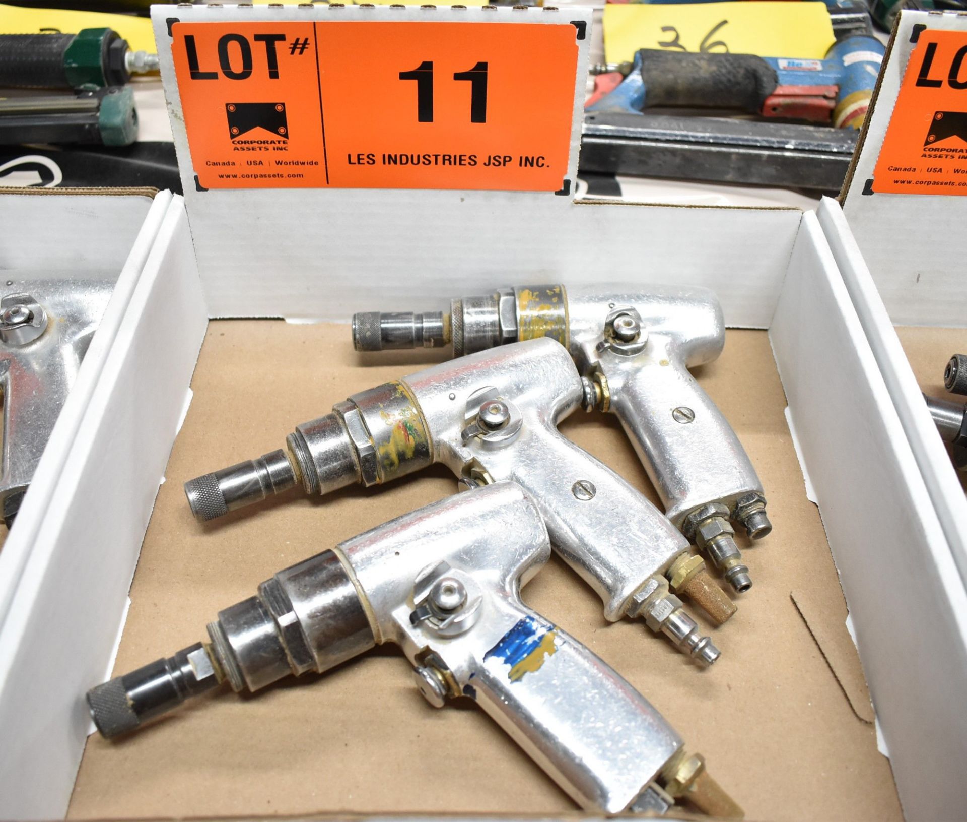 LOT/ (3) PNEUMATIC SCREWDRIVERS