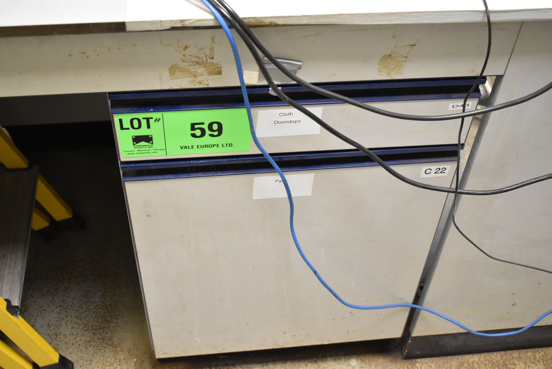 LOT/ LAB STORAGE CABINET WITH CONTENTS - LAB SUPPLIES (ROOM 264) [RIGGING FEES FOR LOT #59 - £150