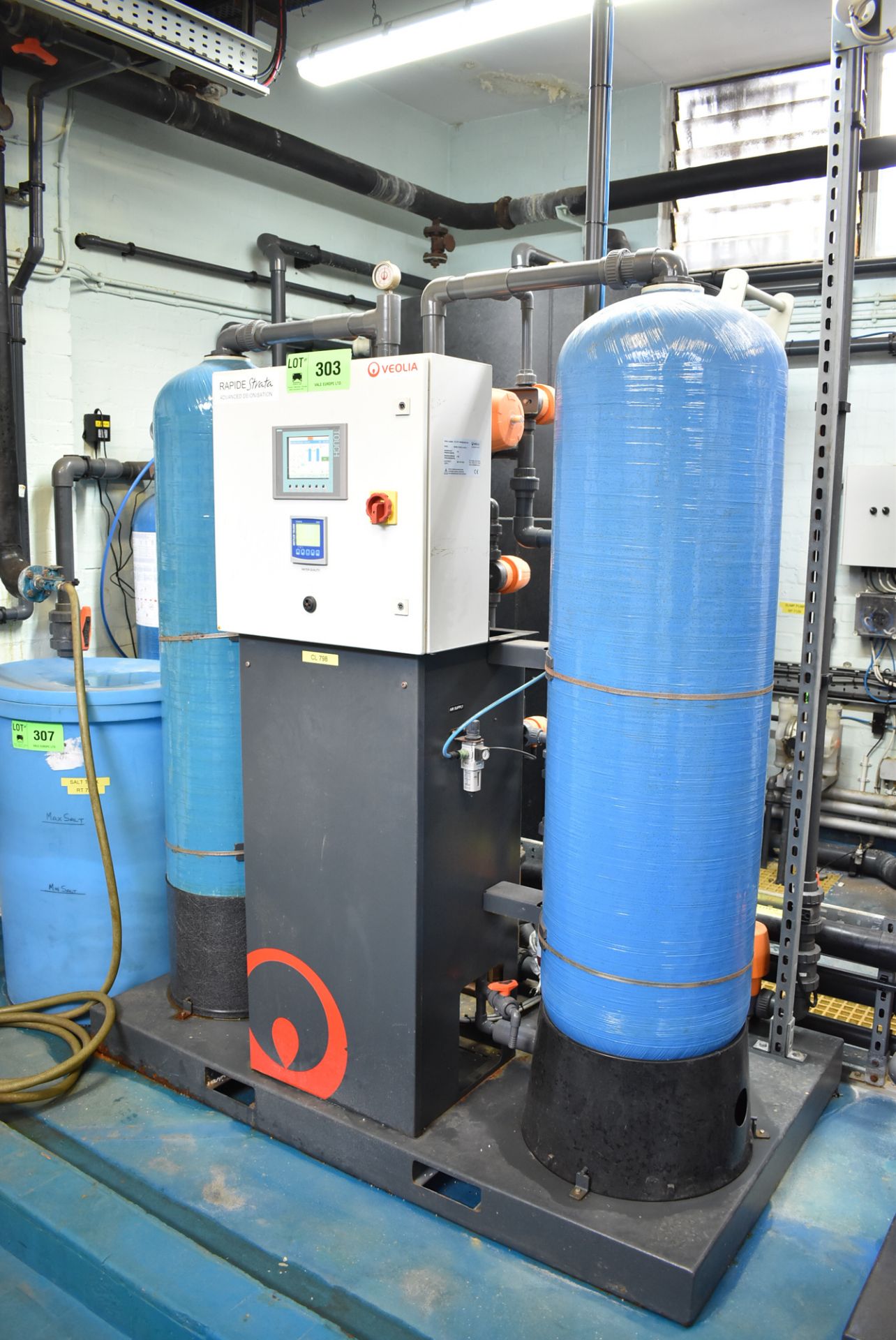 VEOLIA (2015) RAPIDE STRATA 10 MK III SKID MOUNTED WATER DEIONIZATION SYSTEM WITH SIEMENS SIMATIC