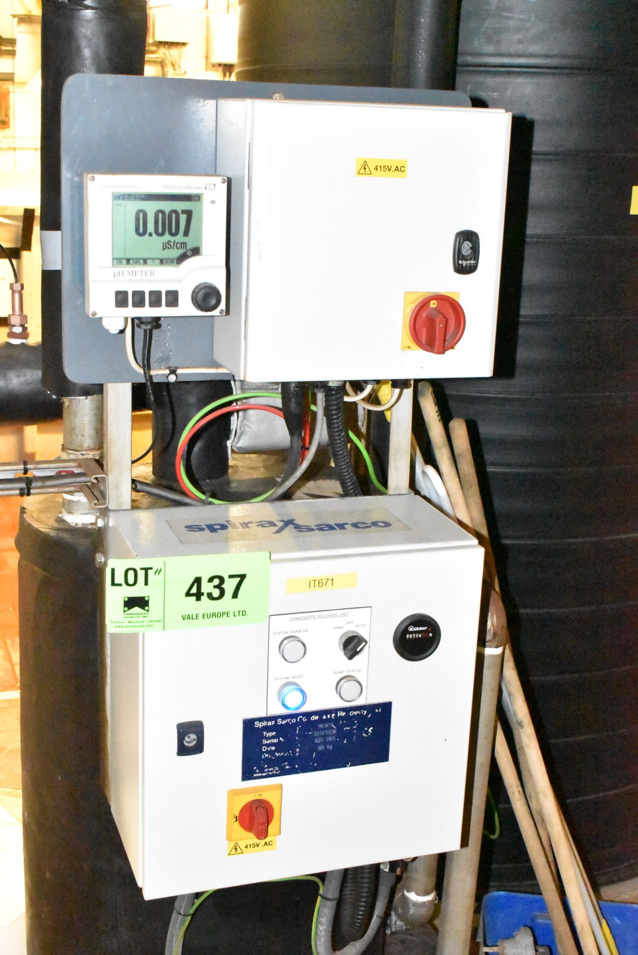 SPIRAX SARCO (2013) M2107S CONDENSATE RECOVERY SYSTEM WITH ENDRESS & HAUSER LIQUILINE M CM42 DIGITAL