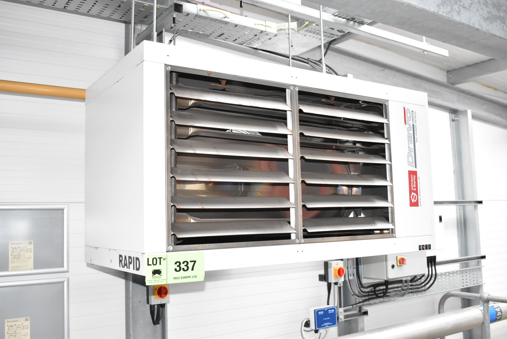 JOHNSON & STARLEY DRAVO 43.6KW NATURAL GAS FIRED INDIRECT HEATER (CI) (BOILER BUILDING) [RIGGING