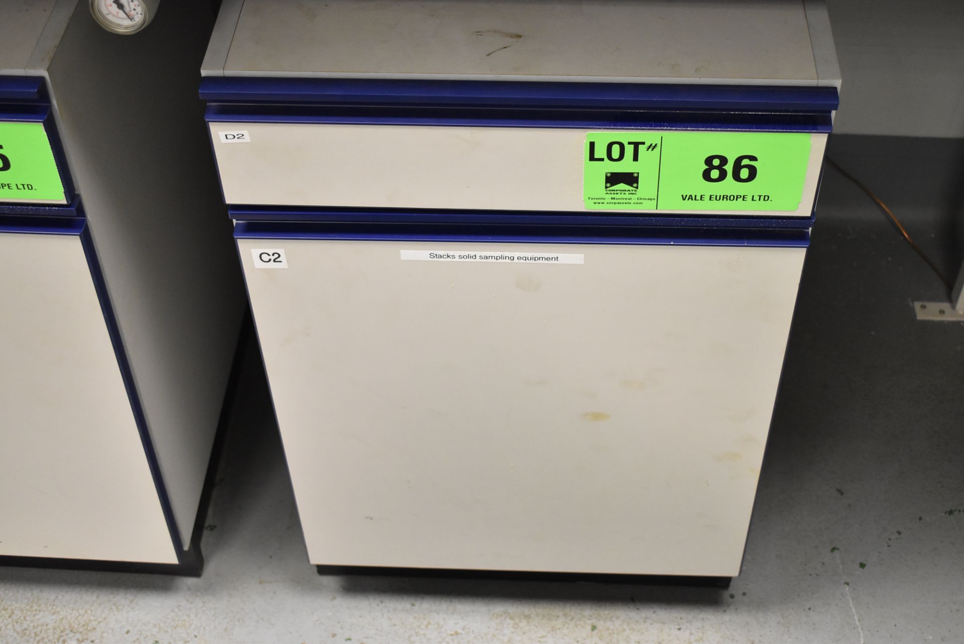 LOT/ LAB STORAGE CABINET WITH CONTENTS - STACKS SOLID SAMPLING EQUIPMENT & ACCESSORIES (ROOM
