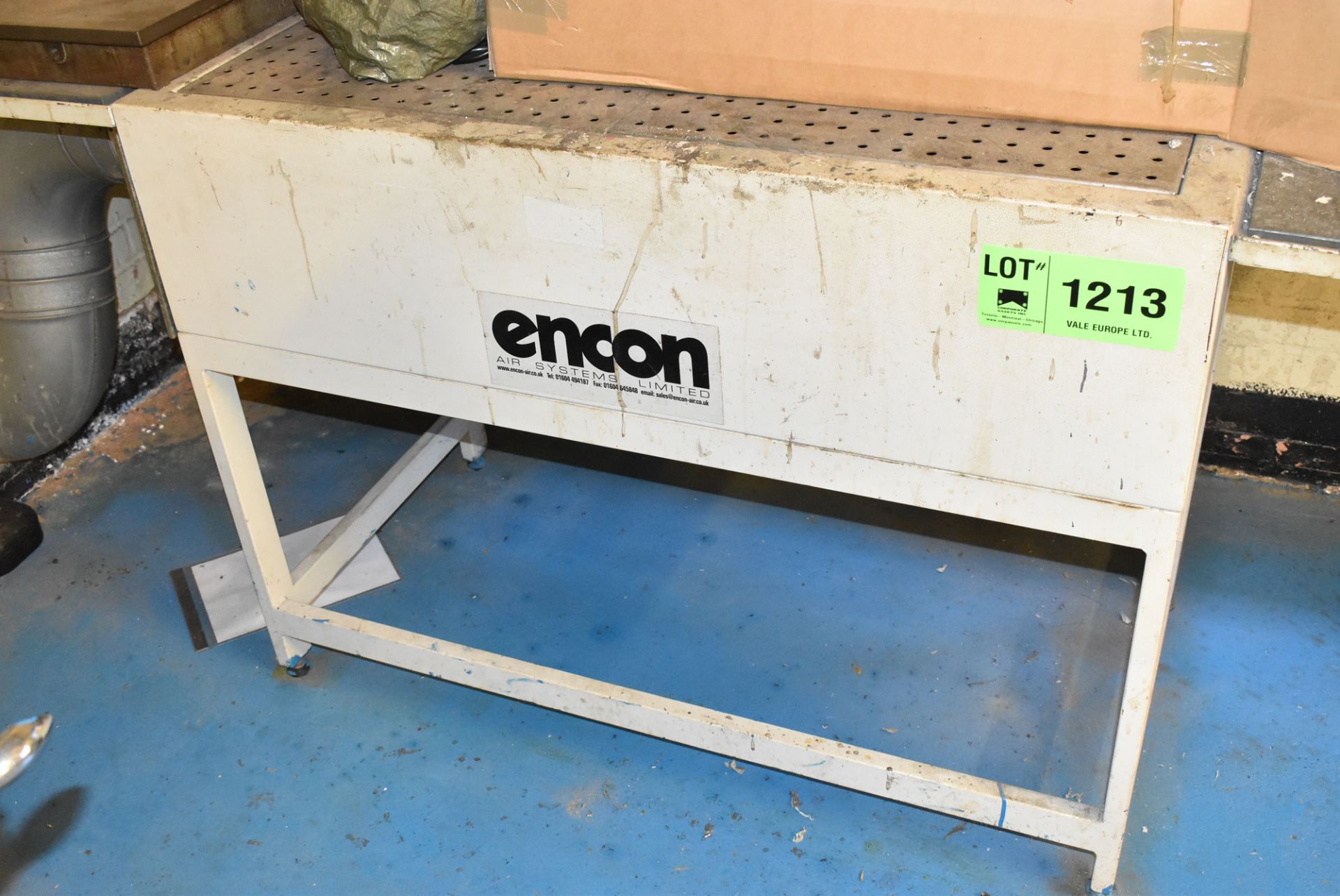 ENCON DOWNDRAFT TABLE (CI) (MAINTENANCE SHOP) [RIGGING FEES FOR LOT #1213 - £50 PLUS APPLICABLE