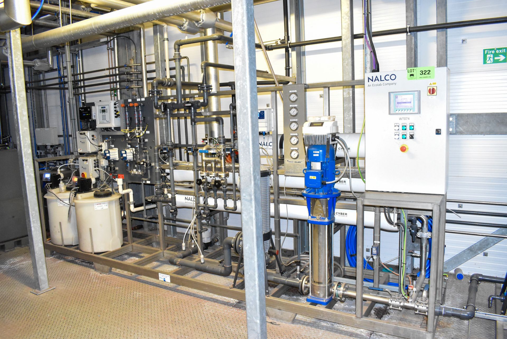 NALCO ULTRARO SKID MOUNTED REVERSE OSMOSIS WATER PURIFICATION SYSTEM WITH SIEMENS SIMATIC