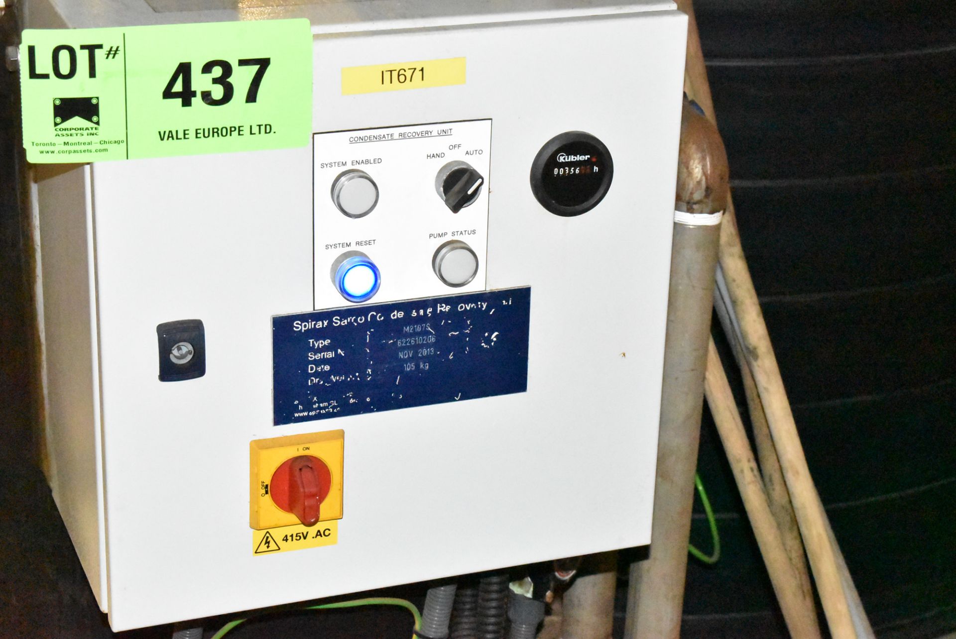 SPIRAX SARCO (2013) M2107S CONDENSATE RECOVERY SYSTEM WITH ENDRESS & HAUSER LIQUILINE M CM42 DIGITAL - Image 2 of 2