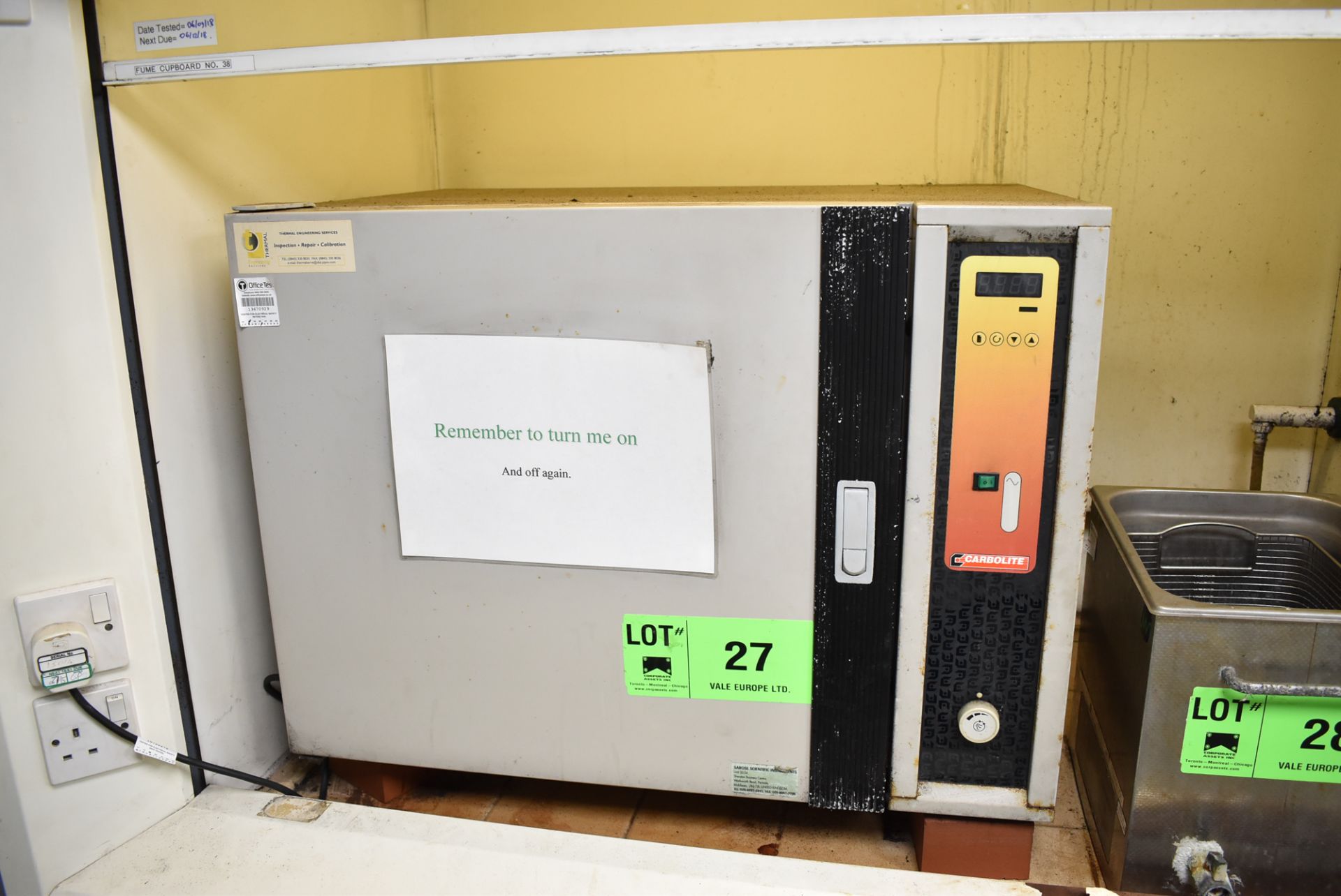 CARBOLITE DIGITAL SAMPLE DRYING OVEN (ROOM 264D) [RIGGING FEES FOR LOT #27 - £50 PLUS APPLICABLE