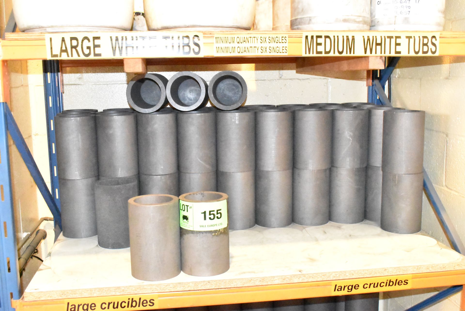 LOT/ (60) 220MM H X 150MM OD 16MM WALL CRUCIBLES (NEW) (ROOM 80C) [RIGGING FEES FOR LOT #155 - £50