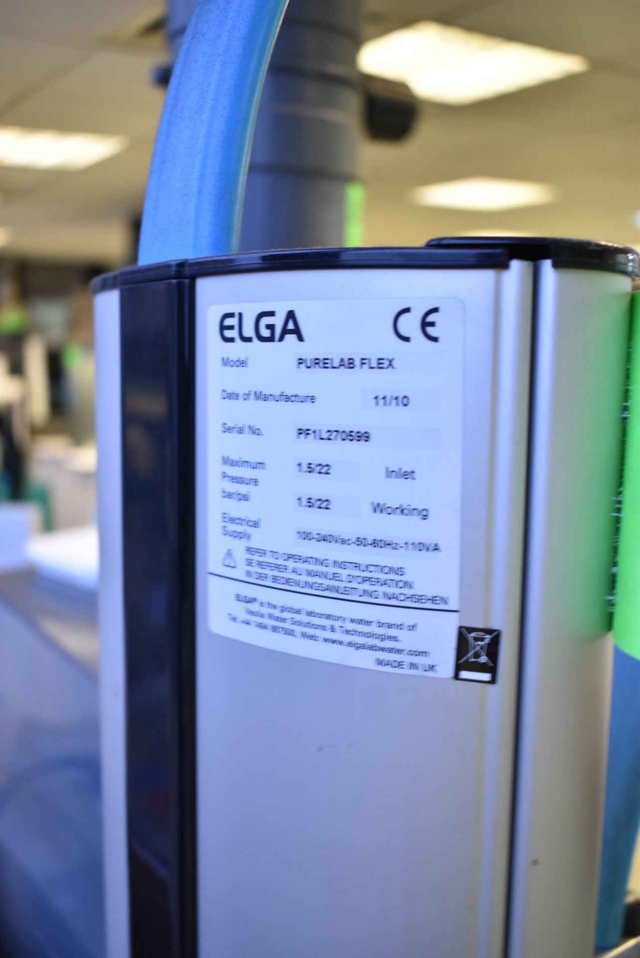 ELGA PURELAB FLEX DIGITAL PURE WATER DISPENSING SYSTEM S/N: 15120 (ROOM 264) [RIGGING FEES FOR - Image 4 of 4