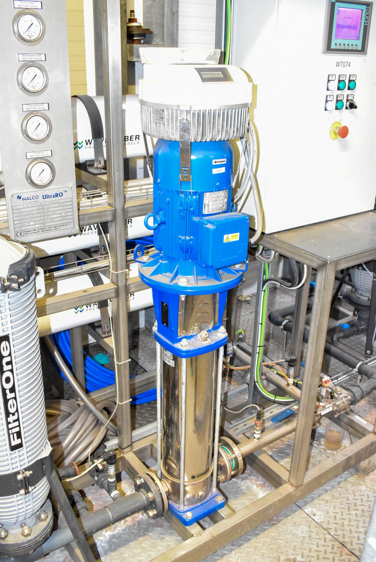 NALCO ULTRARO SKID MOUNTED REVERSE OSMOSIS WATER PURIFICATION SYSTEM WITH SIEMENS SIMATIC - Image 4 of 8