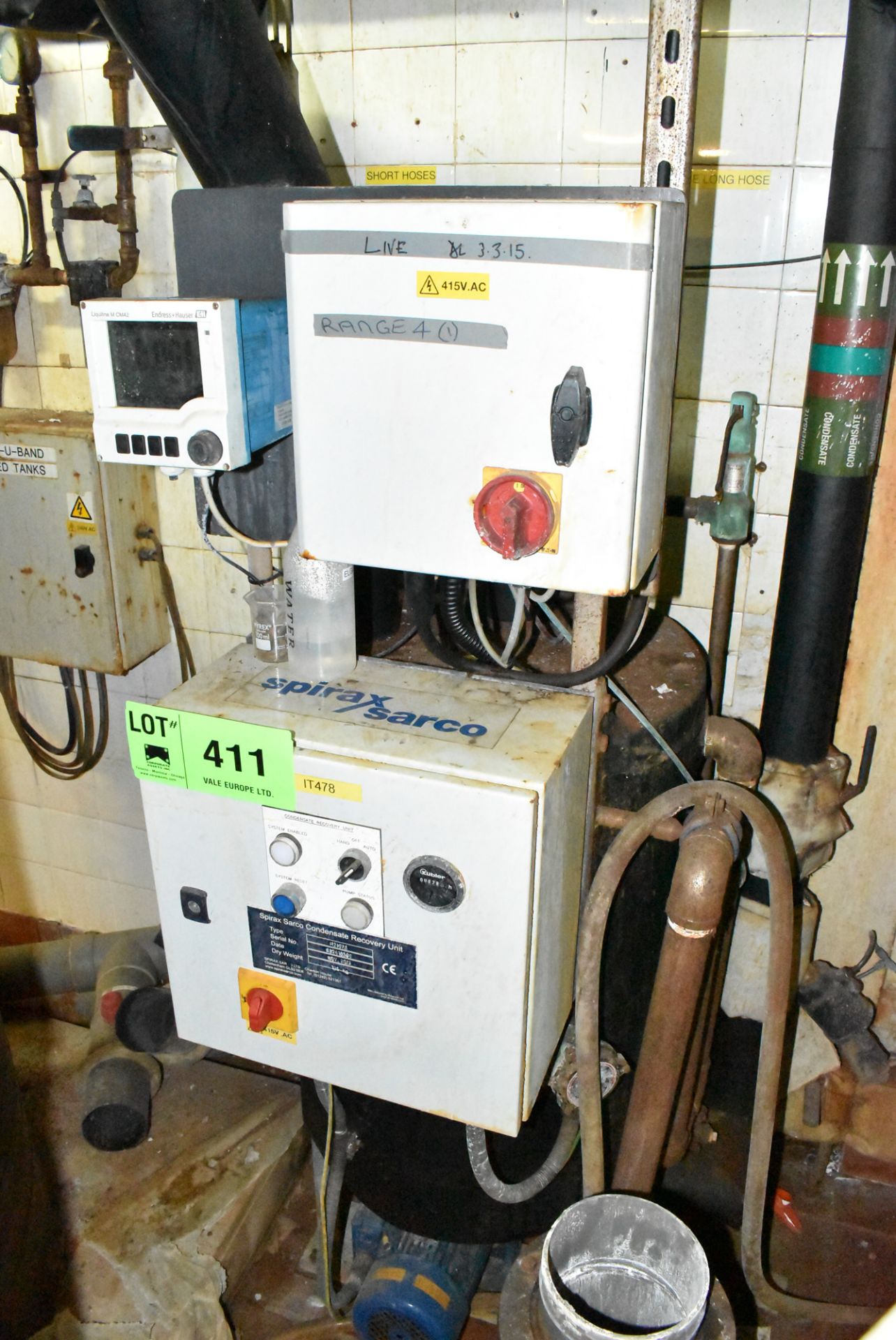 SPIRAX SARCO (2013) M2107S CONDENSATE RECOVERY SYSTEM WITH ENDRESS & HAUSER LIQUILINE M CM42 DIGITAL