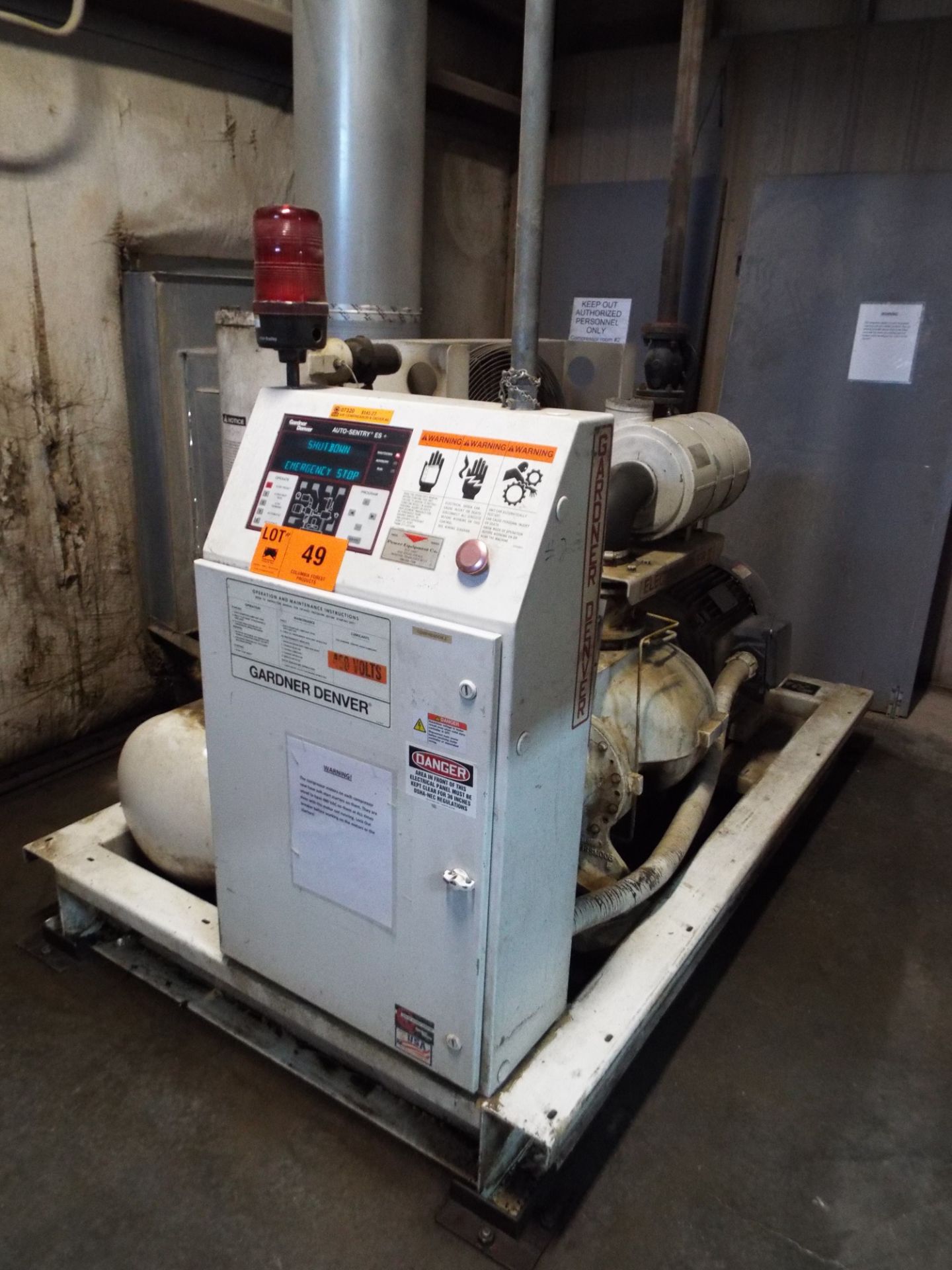 GARDNER-DENVER (2000) ELECTRA-SAVER II 75 HP SKID MOUNTED ROTARY SCREW AIR COMPRESSOR WITH 6,477 HRS