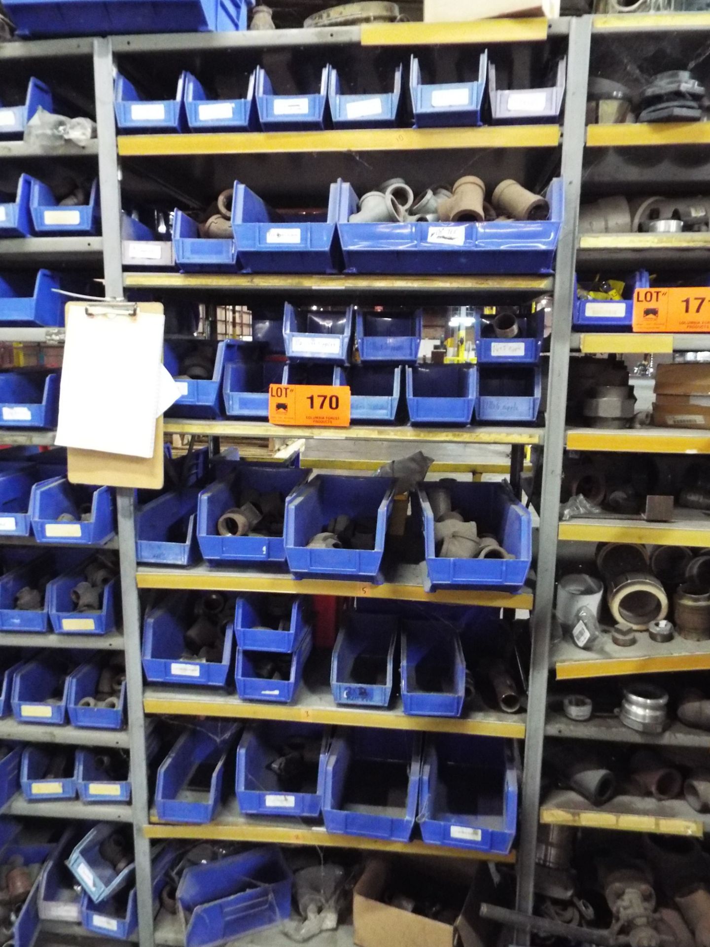LOT/ CONTENTS OF SHELF - INCLUDING BUT NOT LIMITED TO PIPE FITTINGS AND HARDWARE