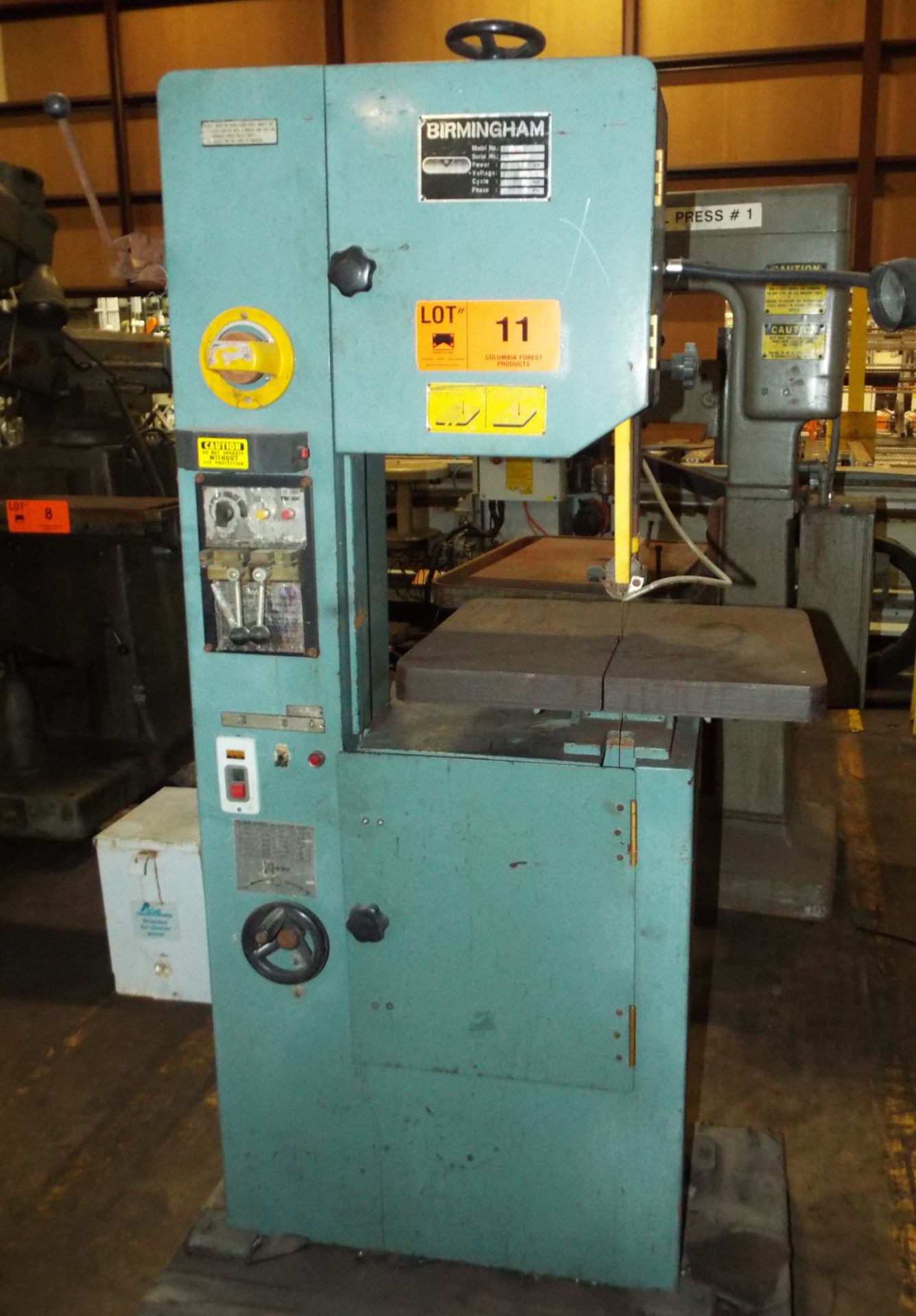 BIRMINGHAM KB-36 METAL CUTTING VERTICAL BAND SAW WITH 16"X20" TABLE, 14" THROAT, 9" MAX. WORK - Image 2 of 7