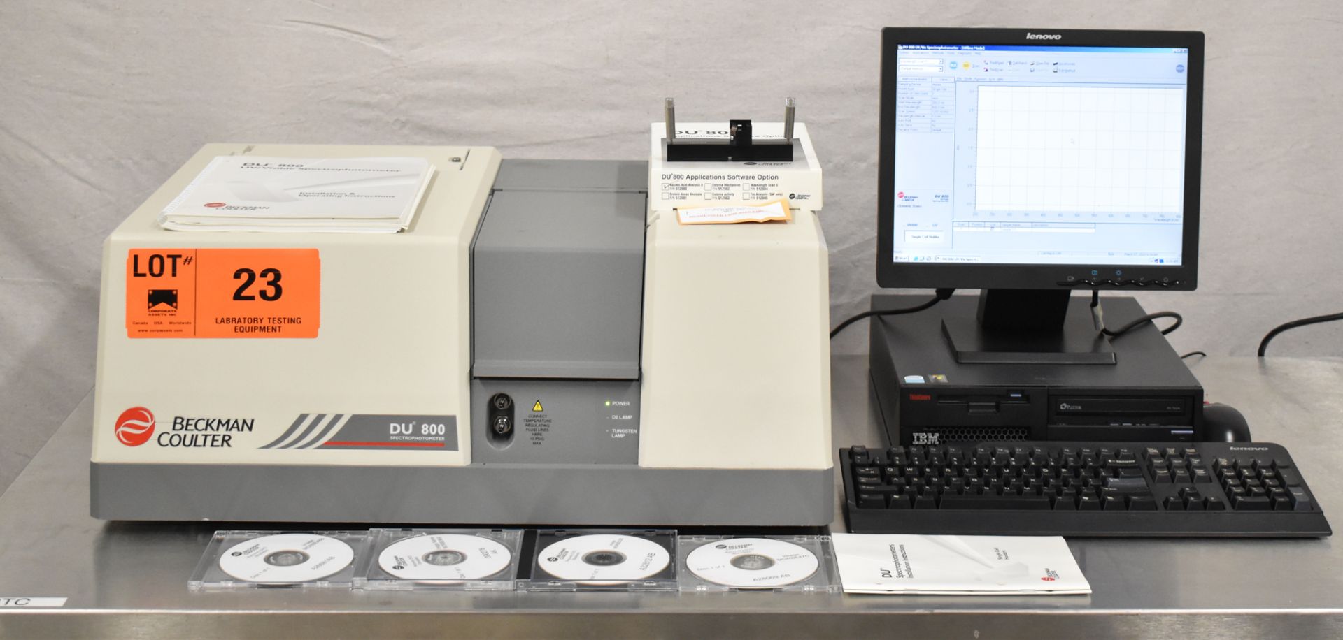 BECKMAN COULTER DU 800 SPECTROPHOTOMETER WITH DU800 UV/VIS VER 3.0 SYSTEM & APPLICATIONS SOFTWARE, - Image 2 of 13