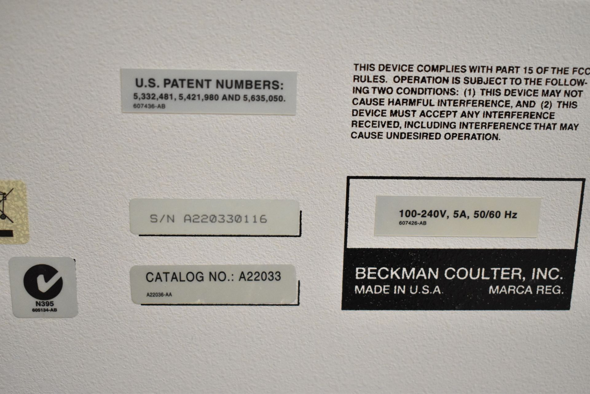 BECKMAN COULTER GENOMELAB GeXP GENETIC ANALYSIS SYSTEM WITH MANUAL AND CABLES, PC NOT INCLUDED, S/N: - Image 5 of 5