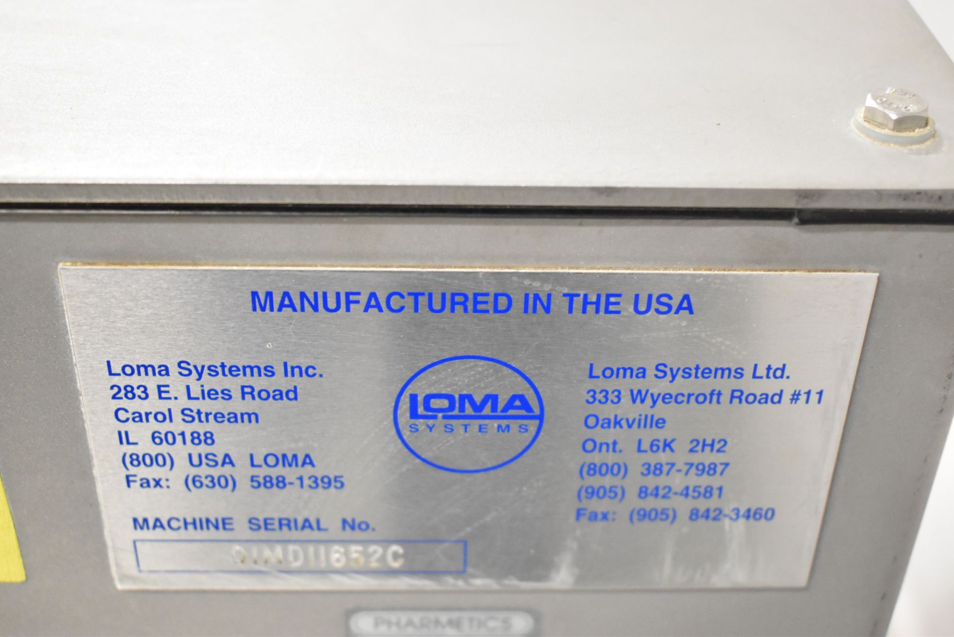 LOMA IQ2 THROUGH TYPE METAL DETECTOR WITH 6"x10" APERTURE - (PARTS MACHINE-NO CONTROL BORD) S/N N/ - Image 5 of 5