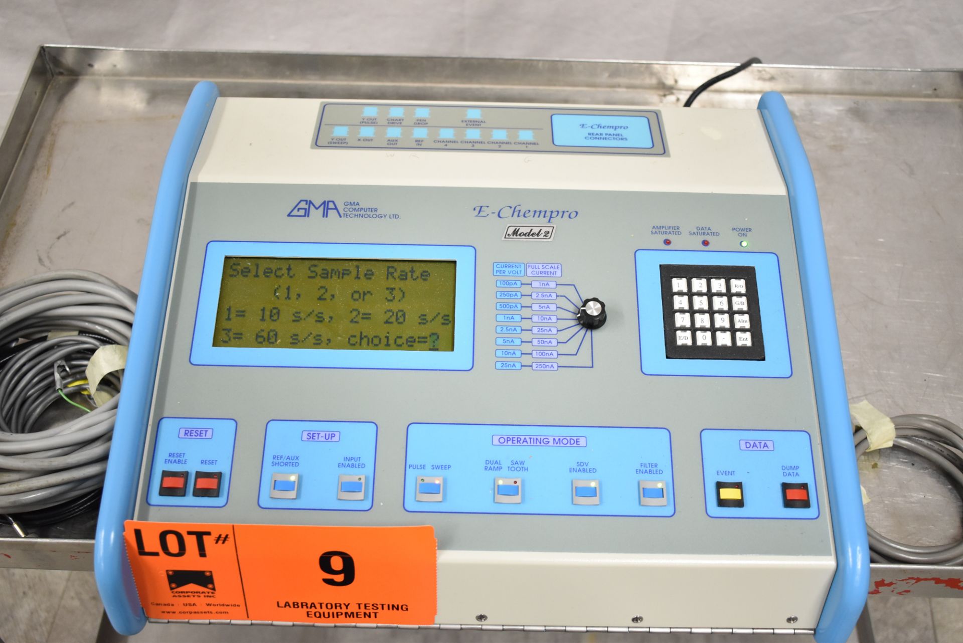 GMA E-CHEMPRO 2/110/60 HIGH SPEED SAMPLER WITH ATEN UC-232A USB TO SERIAL CONVERTER, S/N: 0026 [$