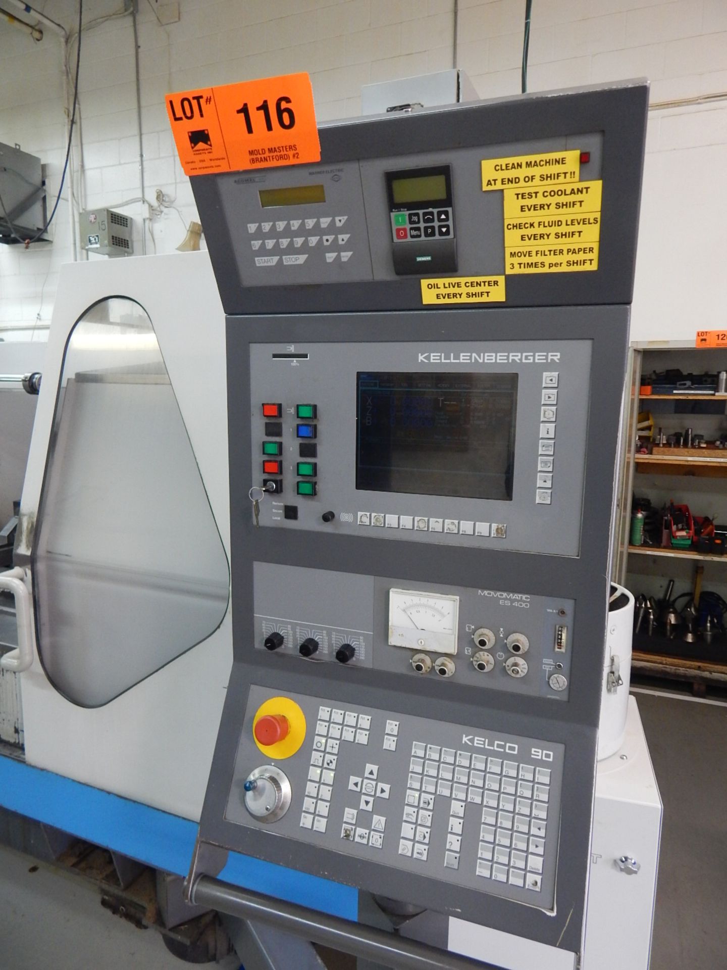 KELLENBERGER KEL-VARIA UR 175/1000 CNC UNIVERSAL PRECISION GRINDER WITH MOVOMATIC ES400 KELCO 90 CNC - Image 4 of 6