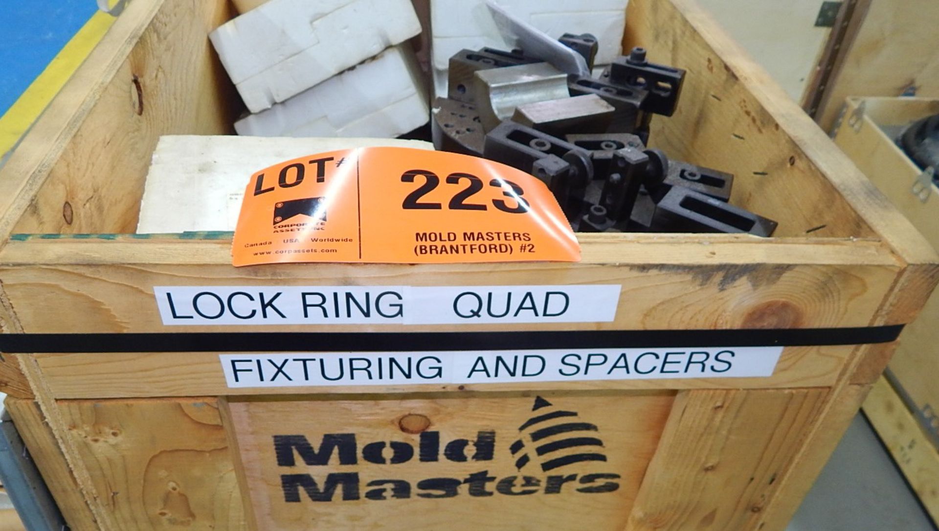 LOT/ CONTENTS OF CRATE CONSISTING OF LOCK RING QUAD FIXTURING AND SPACERS - Image 2 of 2