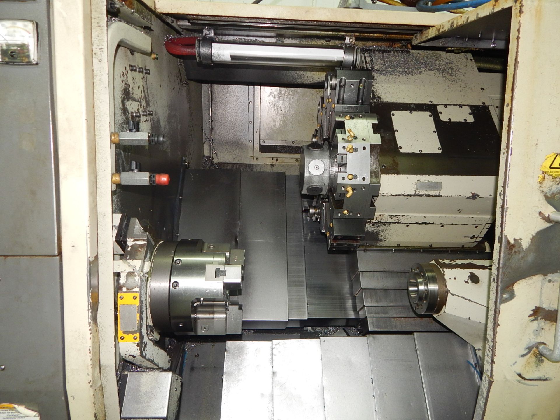 HARDINGE CS-65 CNC LATHE WITH GE FANUC SERIES 18-T CNC CONTROL, 10" 3-JAW CHUCK, 10 STATION - Image 3 of 6